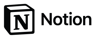 Notion logo with text 'Notion'