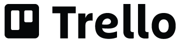 Trello logo with black background.