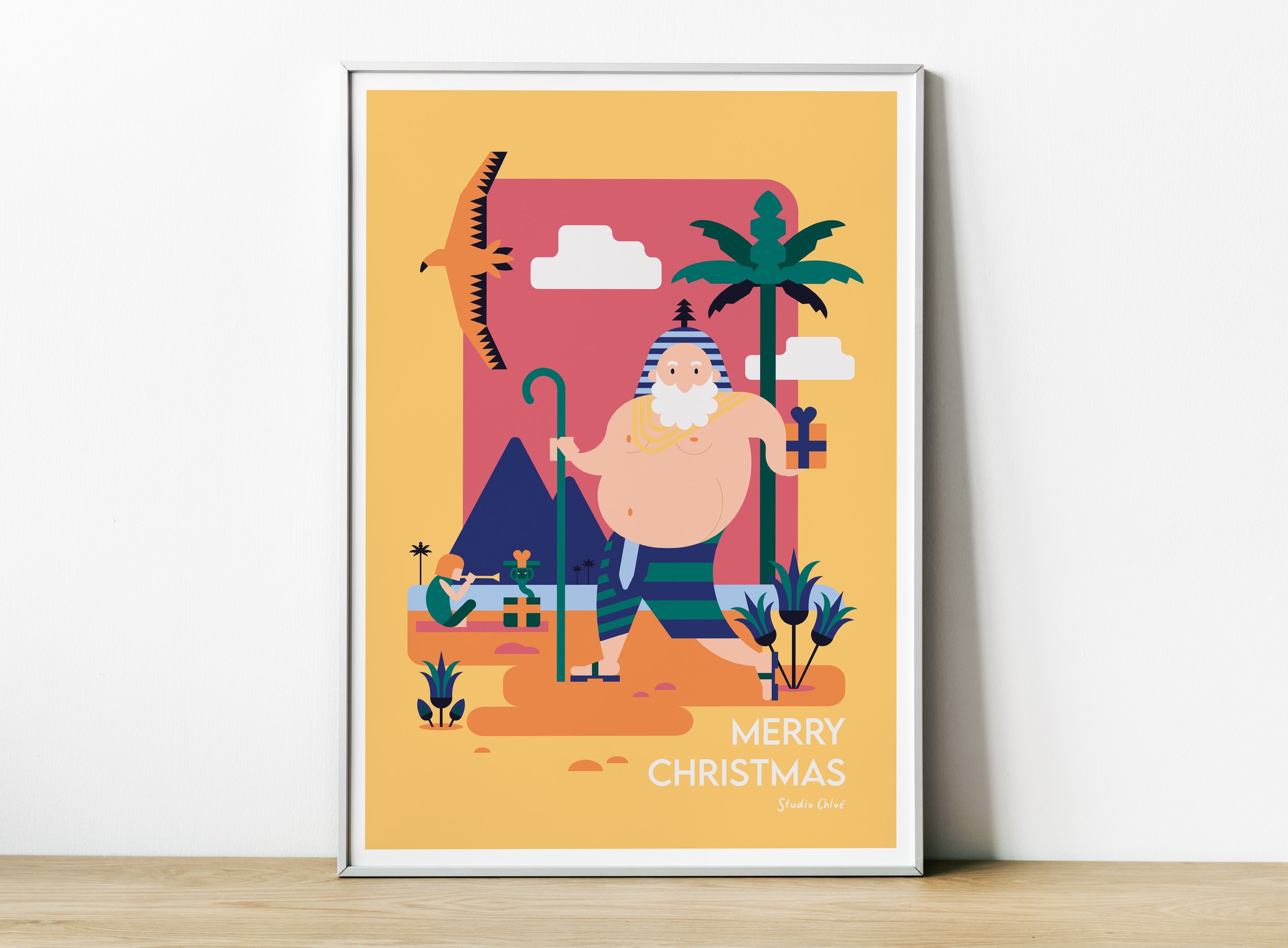 Santa desert digital A3 poster