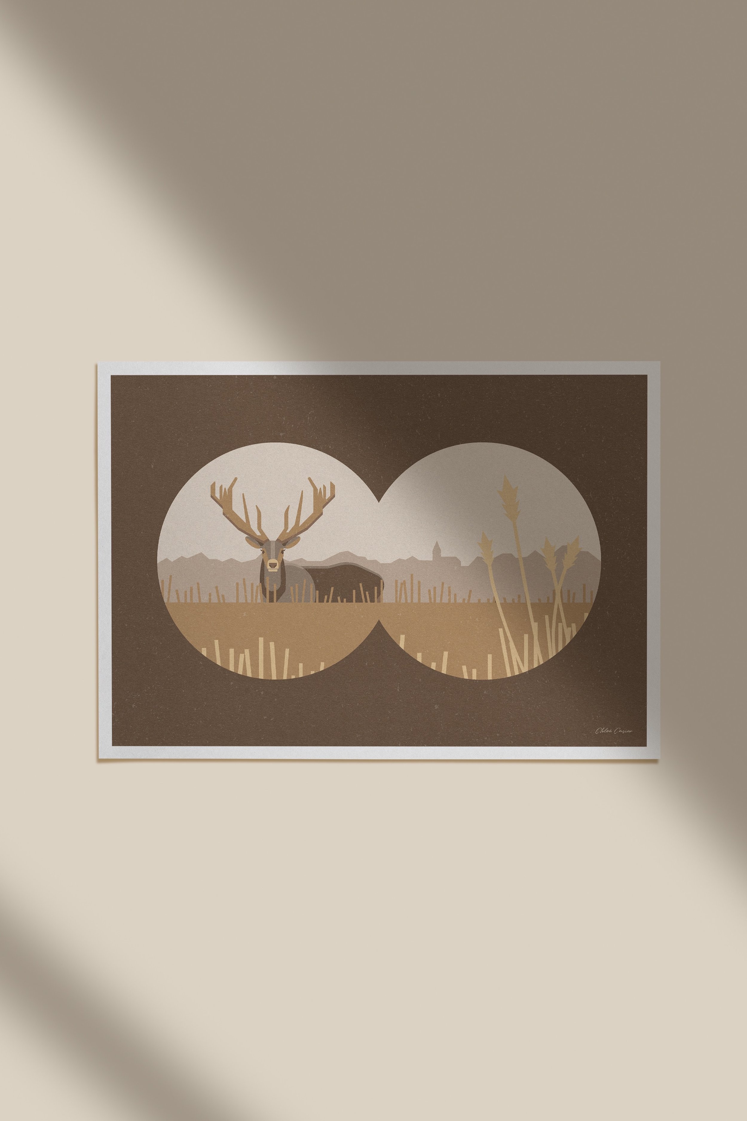 Deer digital A3 poster