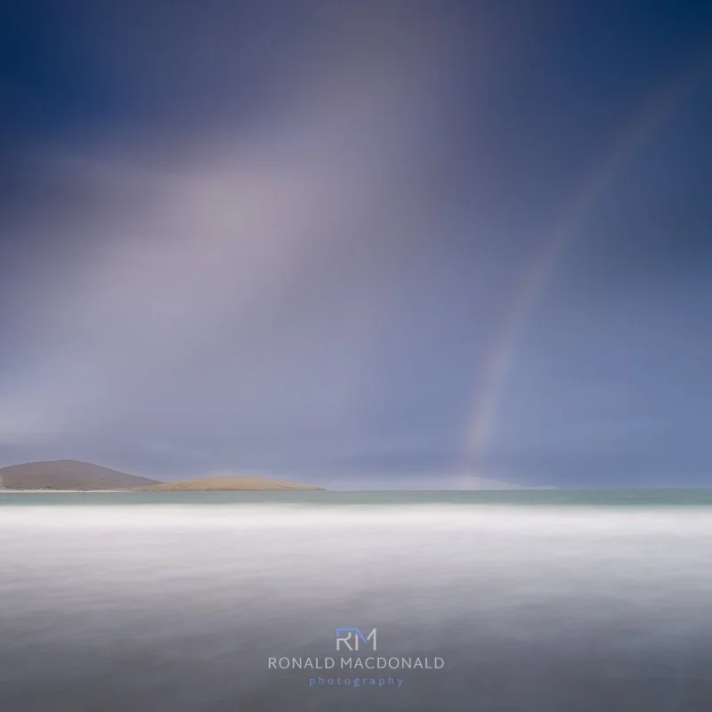 Twin Rainbow arcs over Northton and Luskentyre