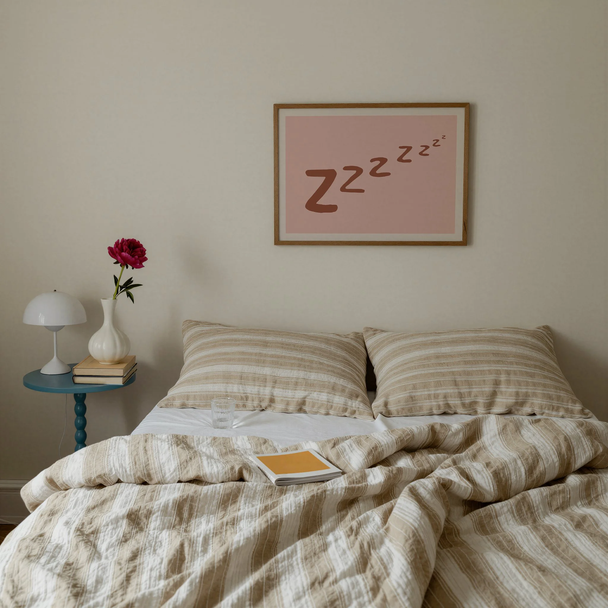 over bed art print sleep zzz pink.jpg