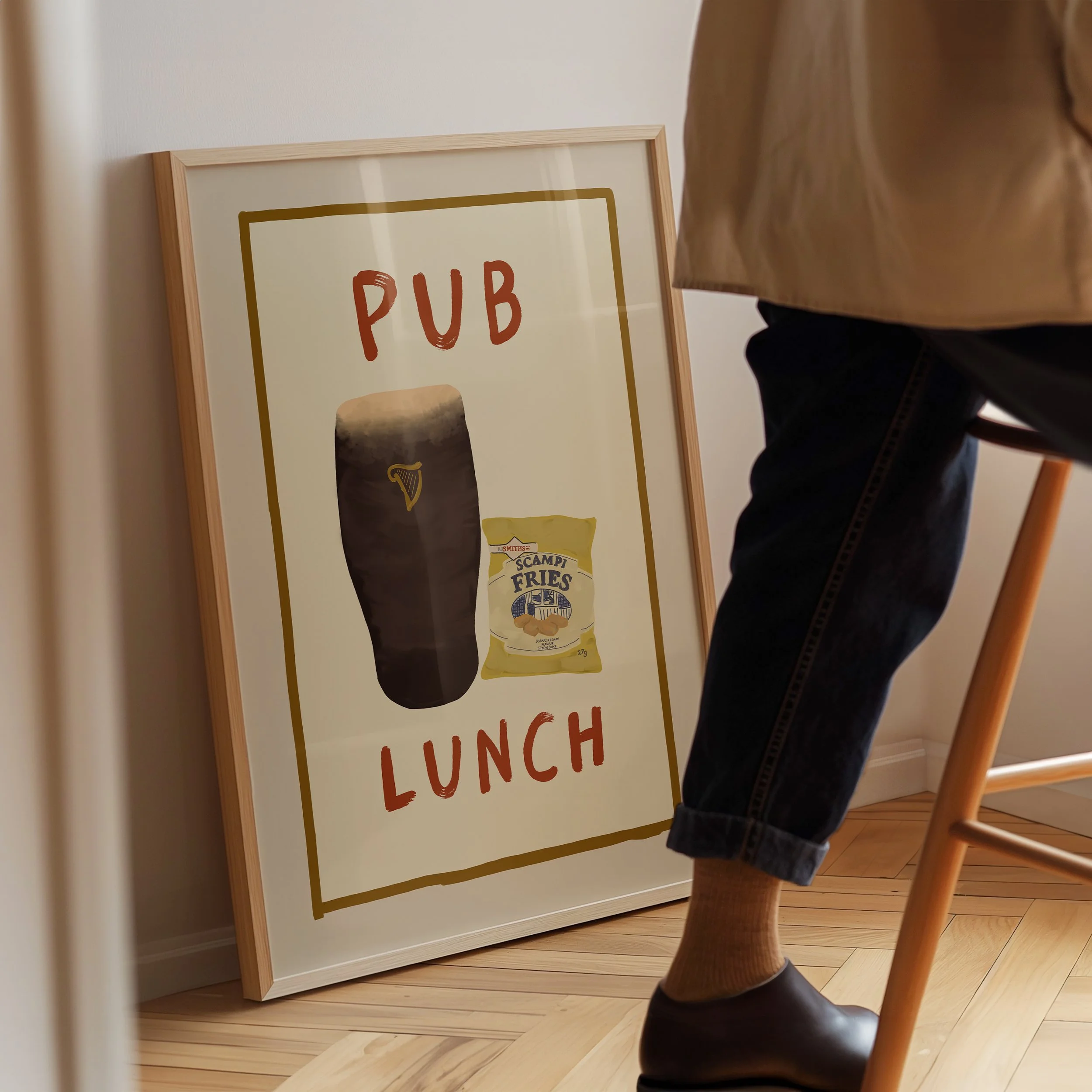 pub lunch print with guiness and scampi fries 2.jpg