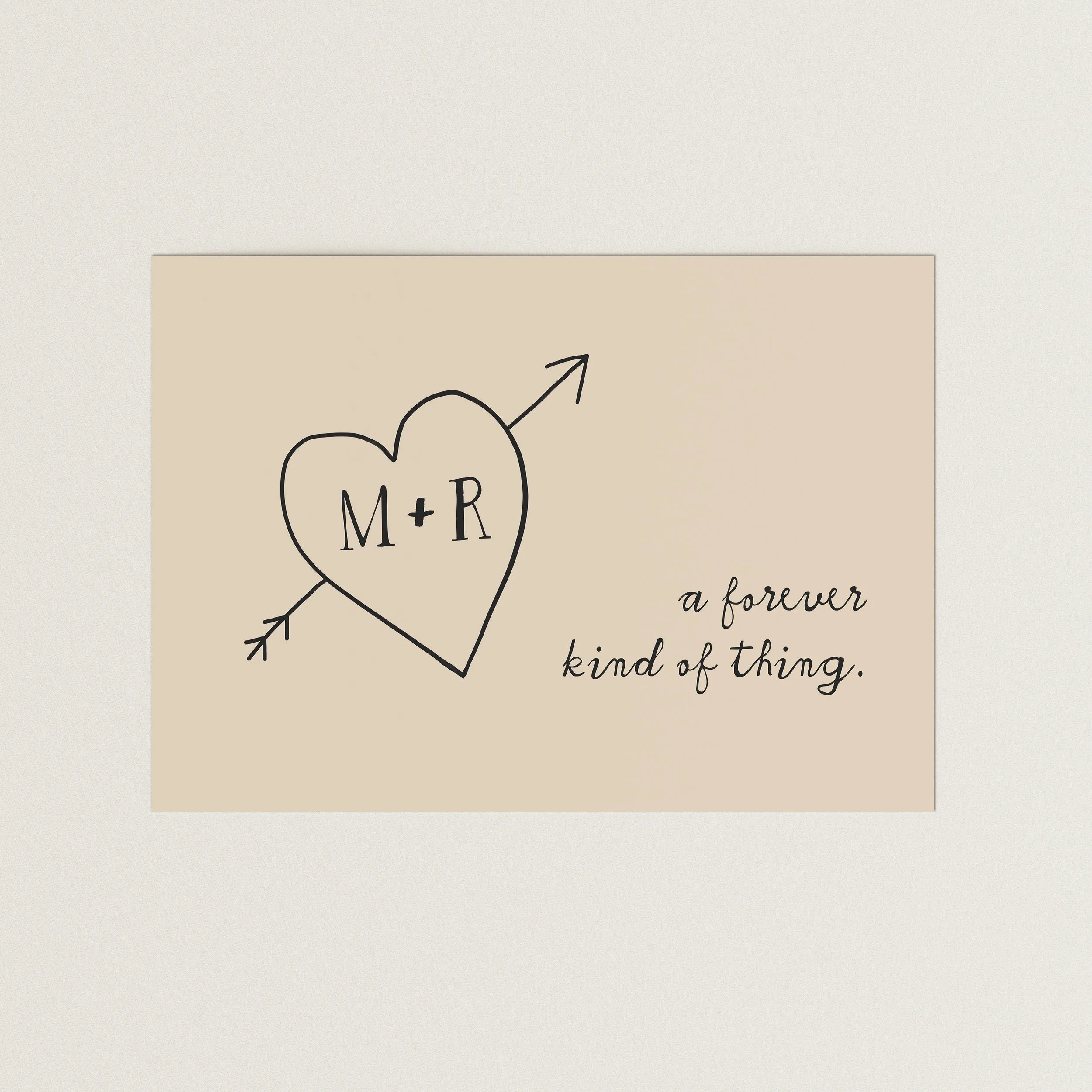 Personalised Forever Kind Of Thing Love Print