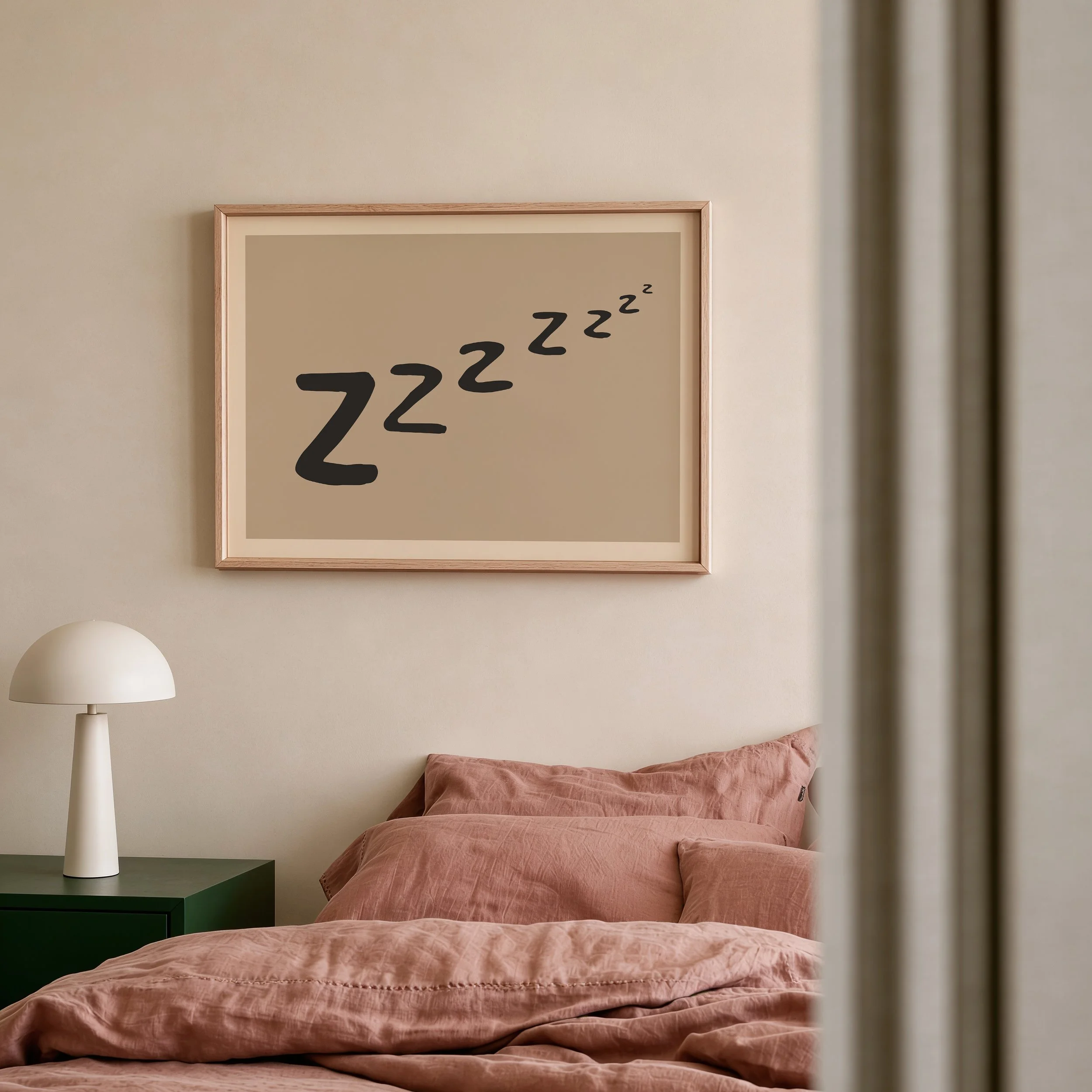 over bed art print sleep zzz.jpg