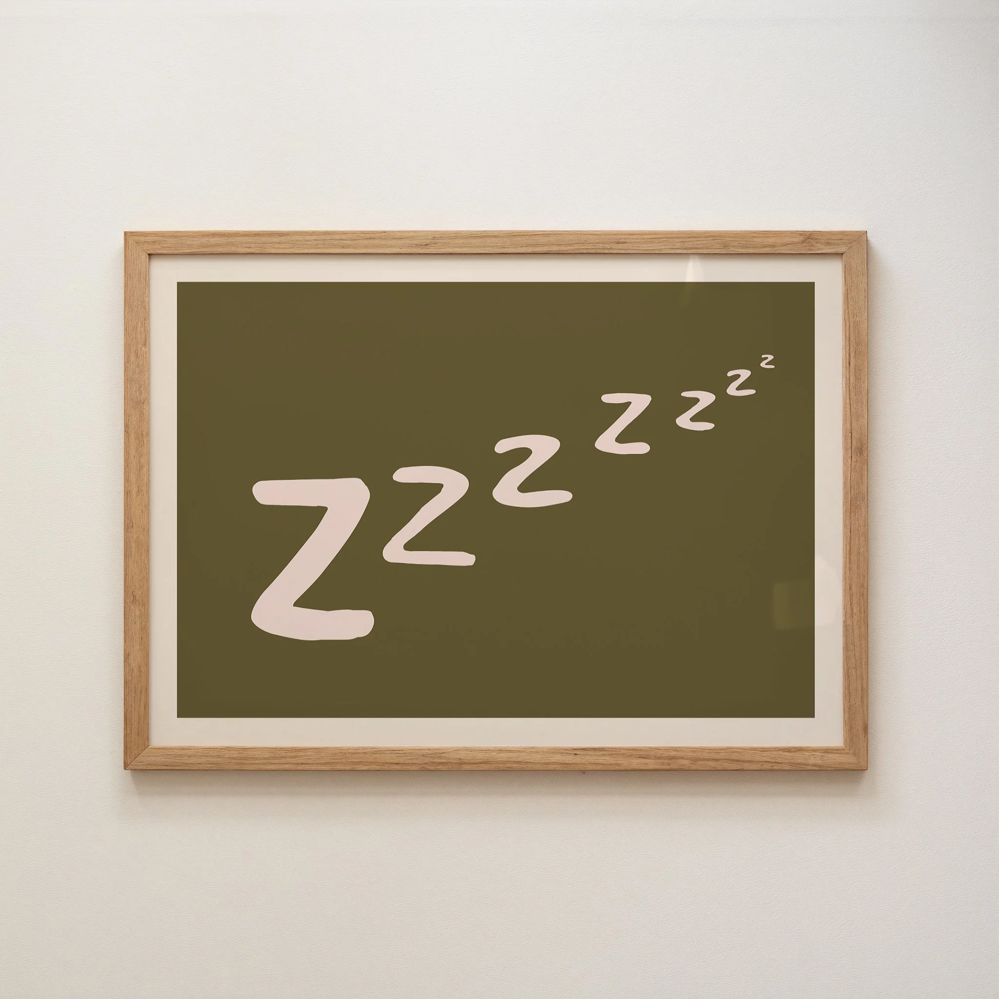 Zzz Goodnight Cosy Bedroom Print
