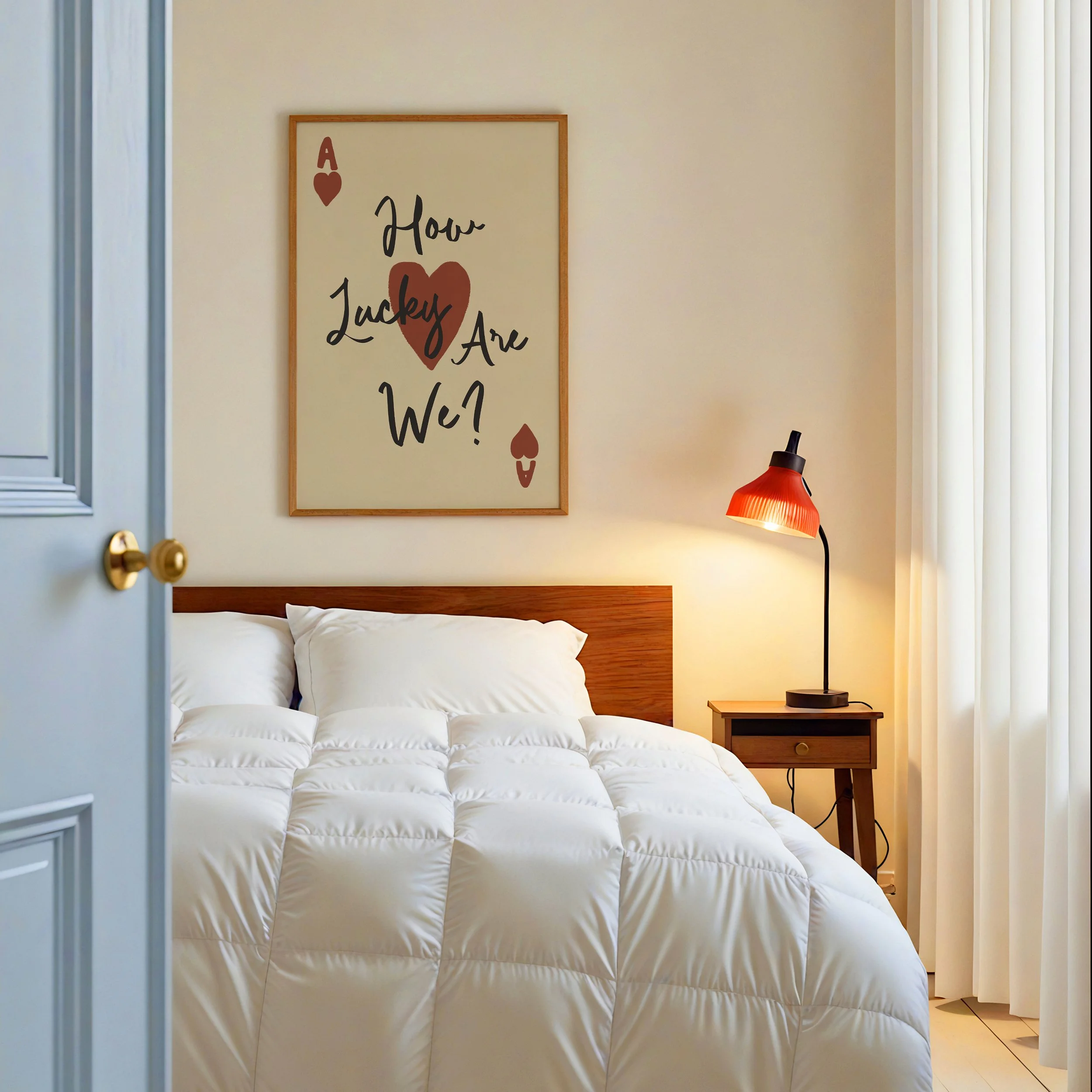 how lucky are we print in bedroom.jpg (Copy)