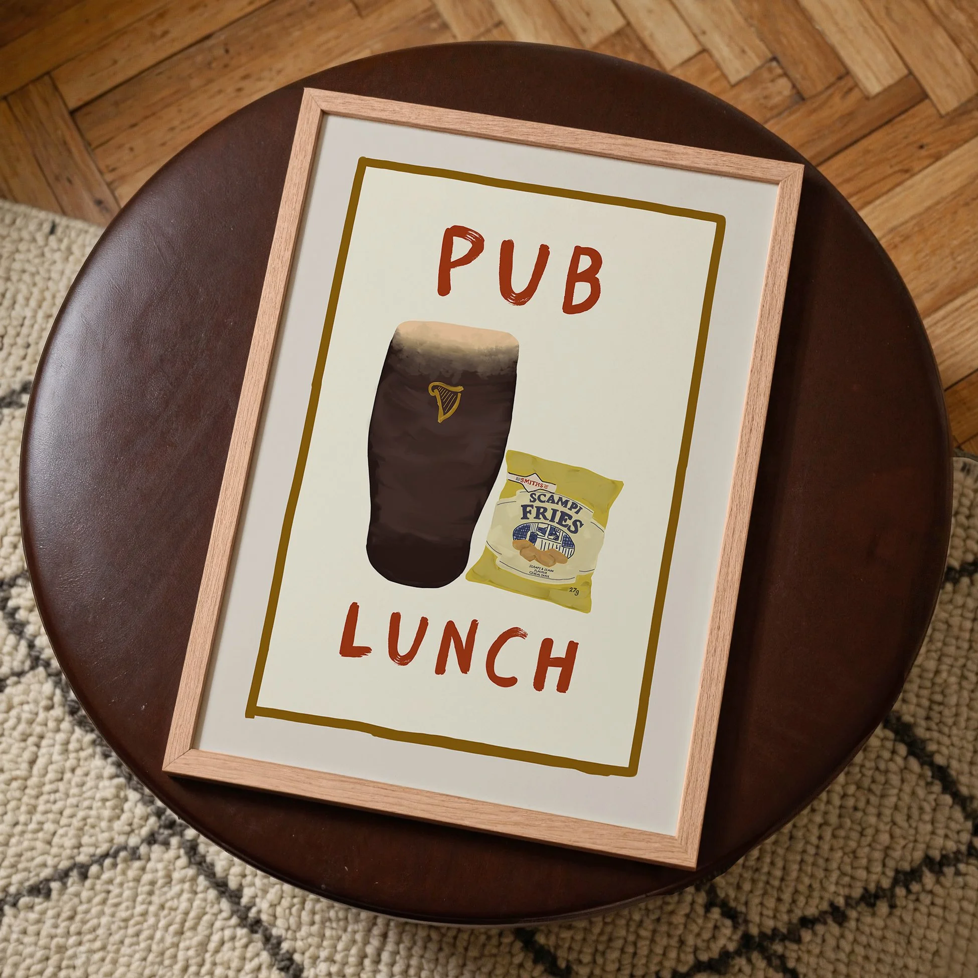 pub lunch print with guiness and scampi fries.jpg
