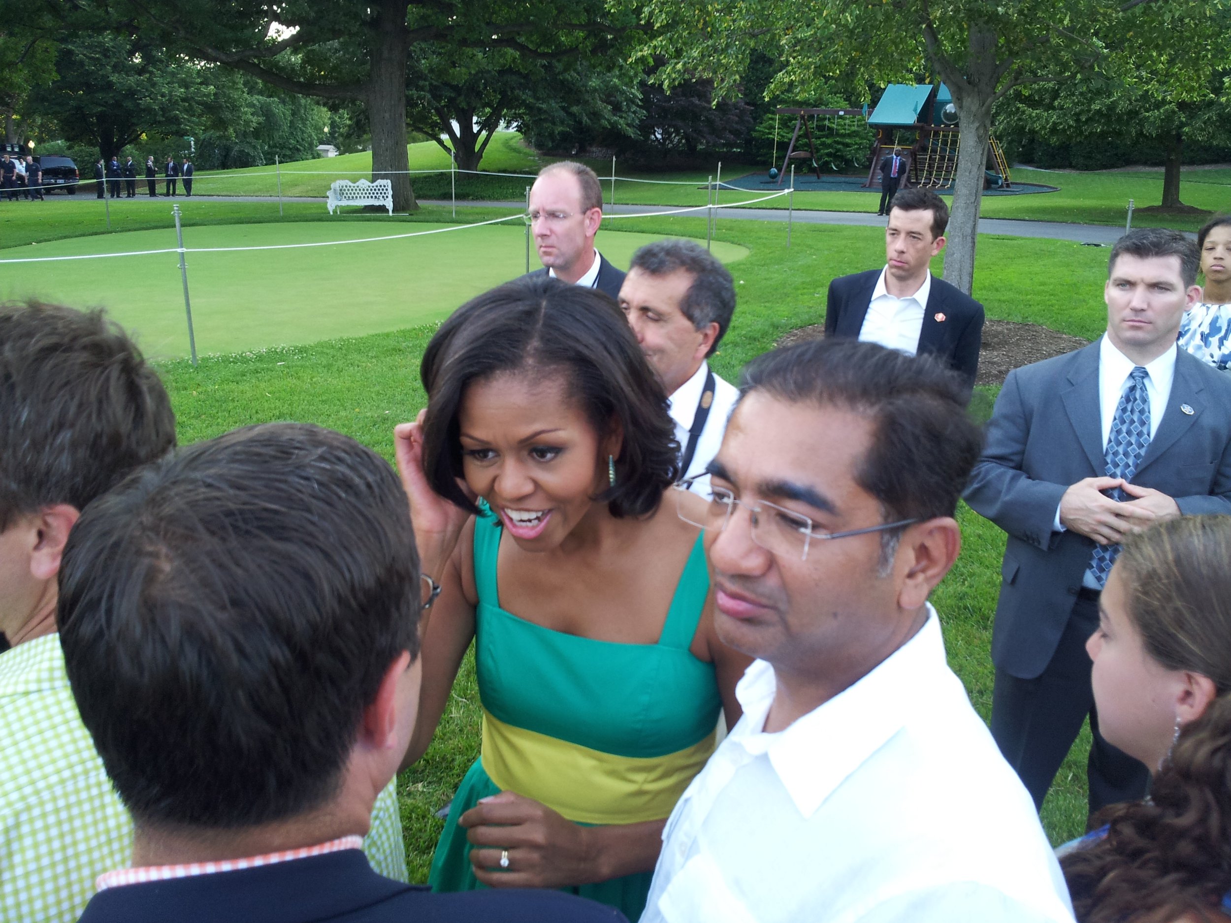 With Michelle Obama 6-27-12 at the WH Picnic.jpg