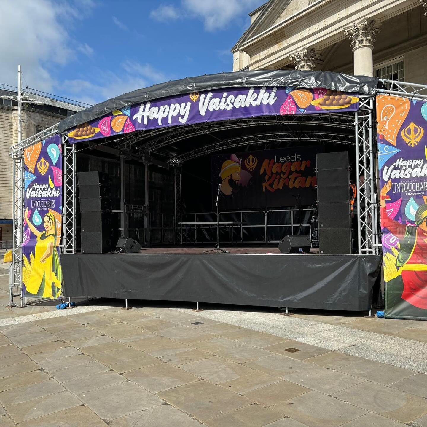 We don&rsquo;t just manufacture Marquee Covers! Great to work with a local staging company and see our work proudly displayed in Leeds city centre this weekend
