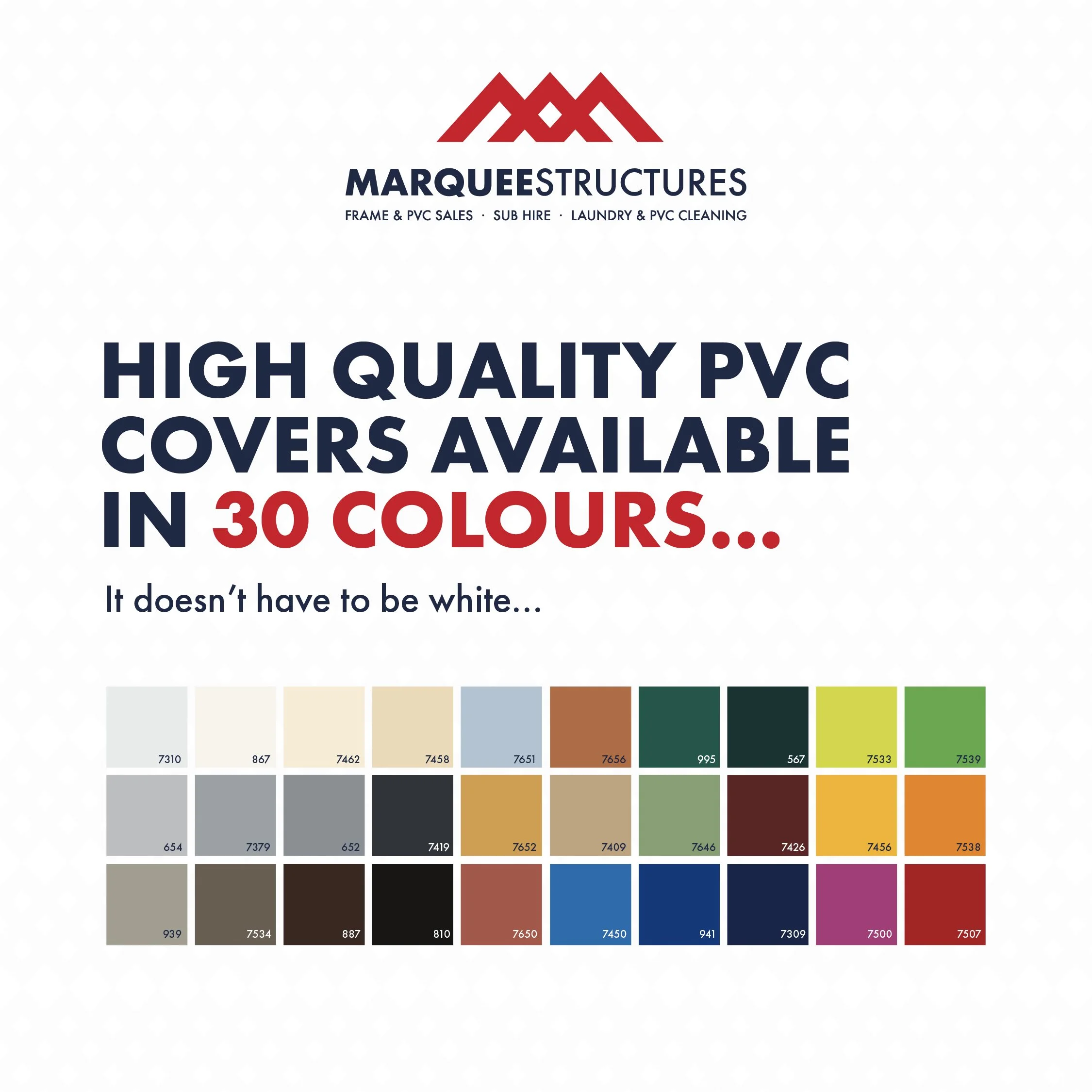 Coloured Covers — Marquee Structures
