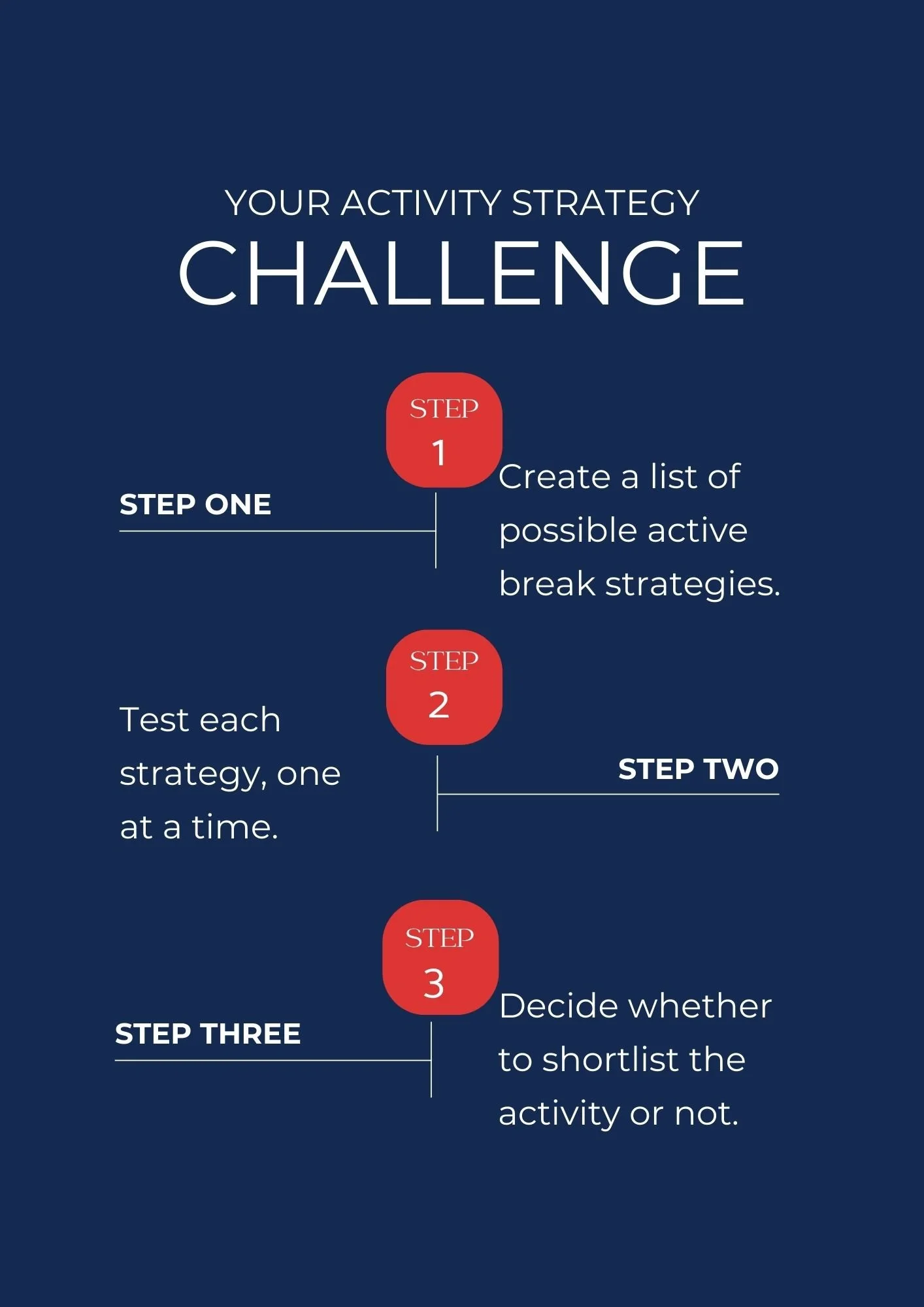 Your Activity Strategy Challenge