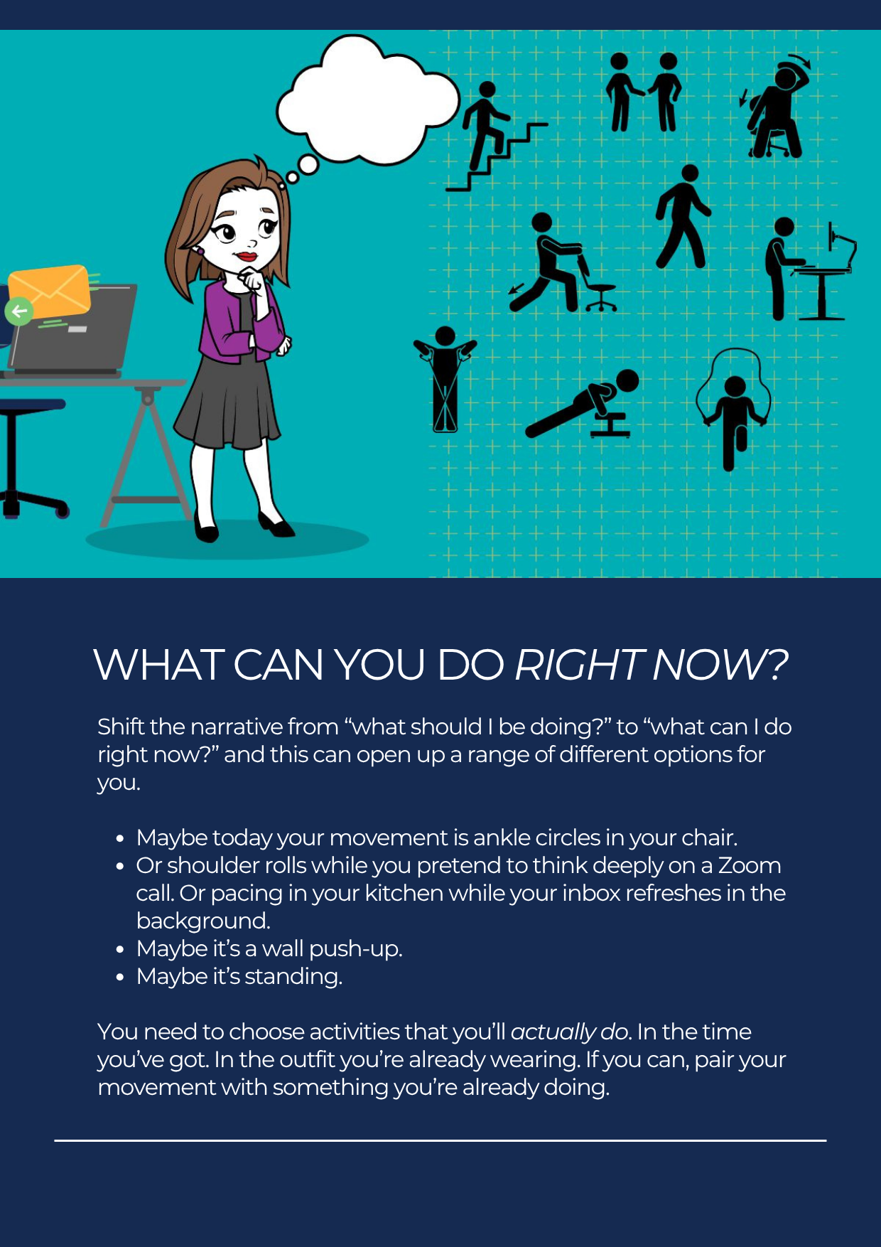 Which activities can you do today
