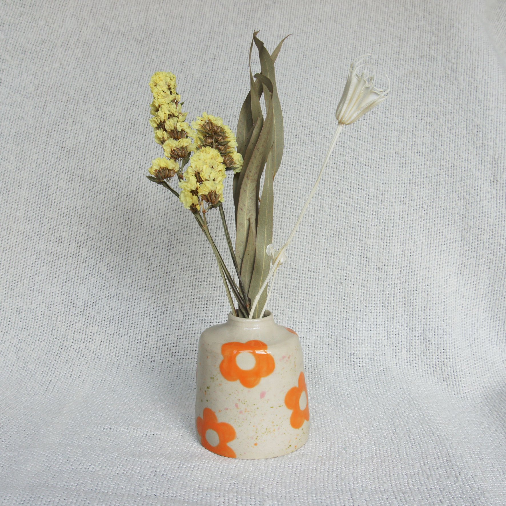 Orange Flower Bud Vase