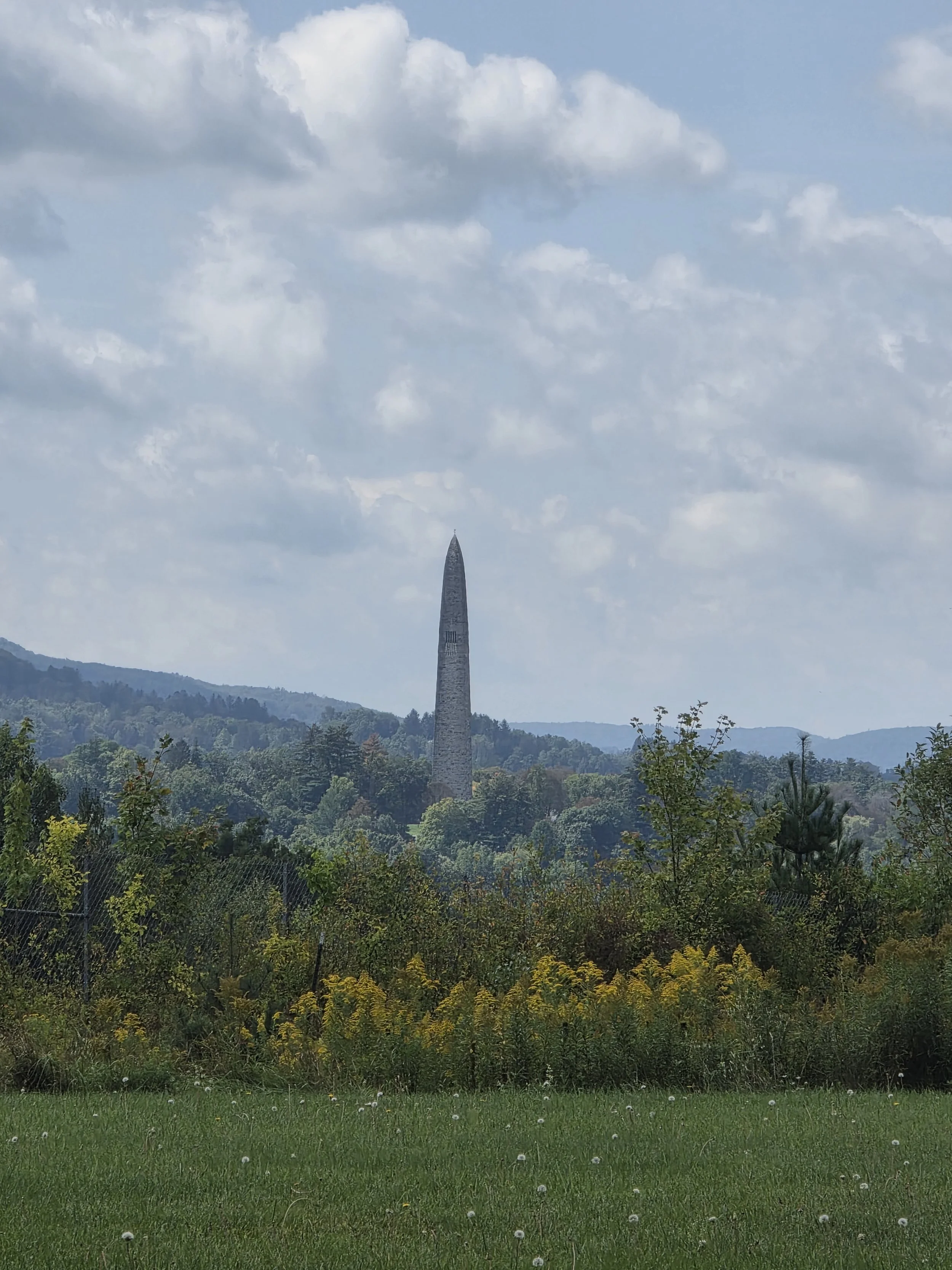 Bennington Monument from the middle school, 2026