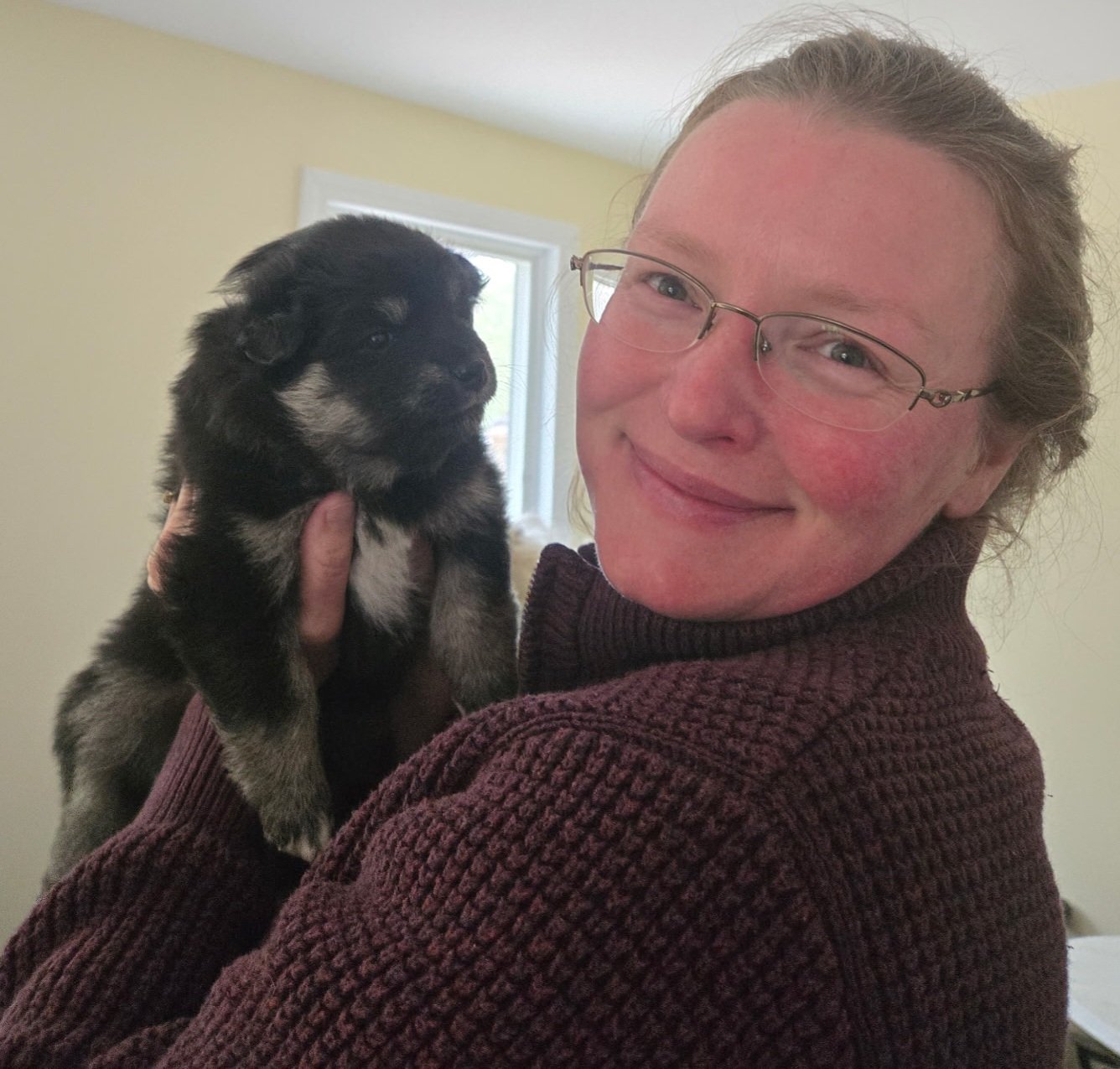 Brigid at four weeks, Cape Cod, 2025