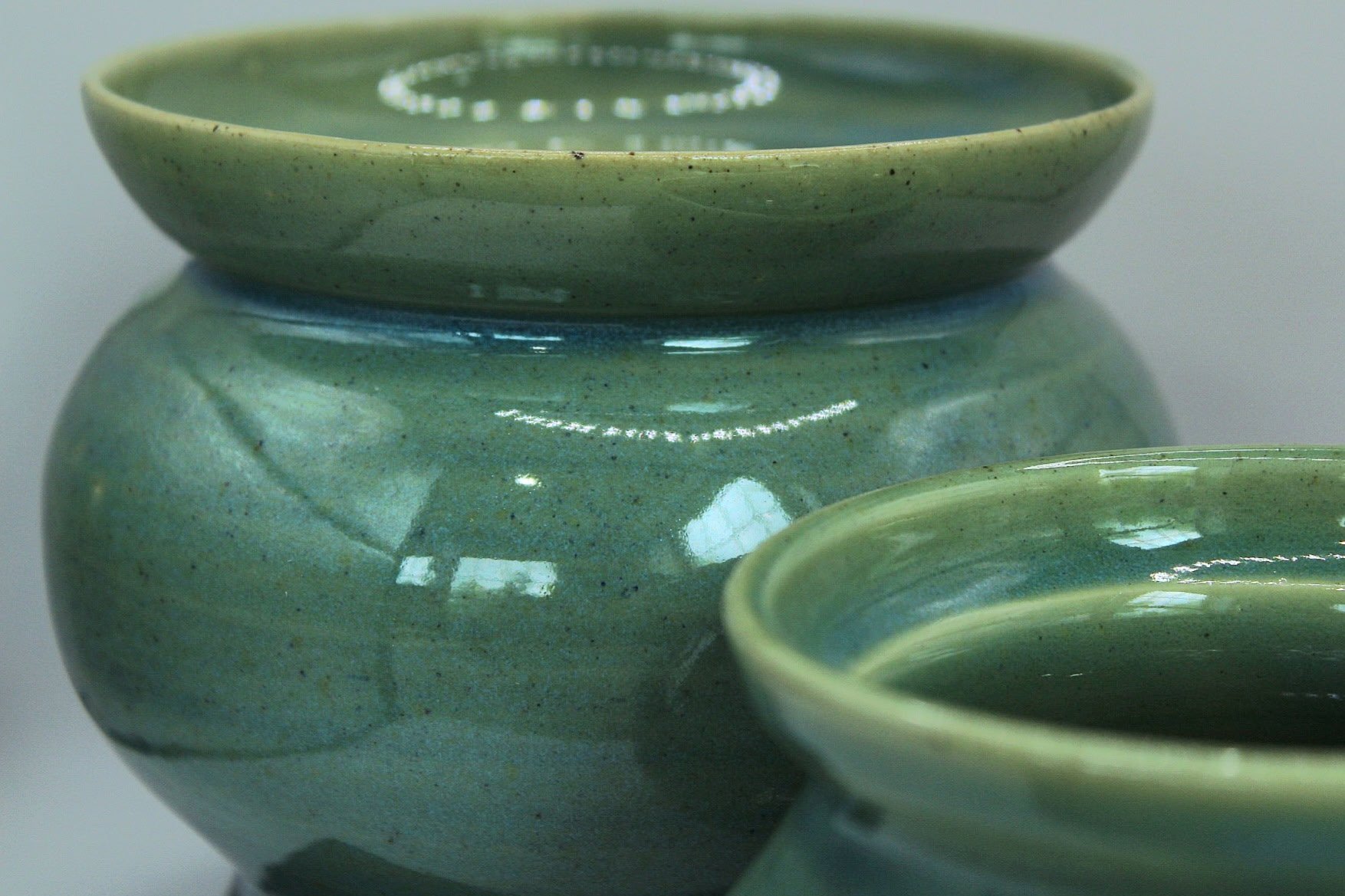 Chun celadon vessel, 2025. Photography by Rakaia Kenney.