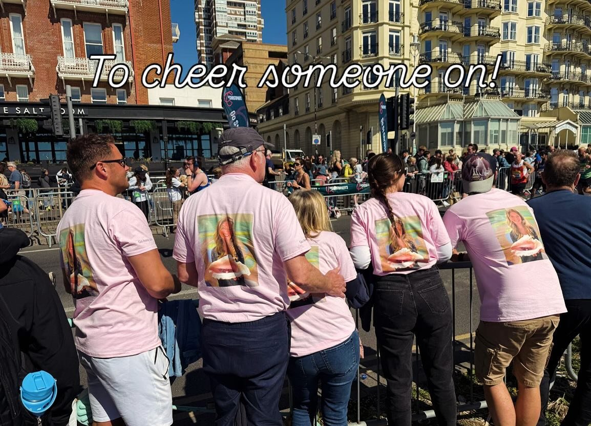 &ldquo;To cheer someone on&rdquo; / &ldquo;to support&rdquo; someone

When you&rsquo;re watching your friends or family, or even random strangers in a sporting event, we can say you&rsquo;re &ldquo;supporting&rdquo; them or &ldquo;cheering them on&rd