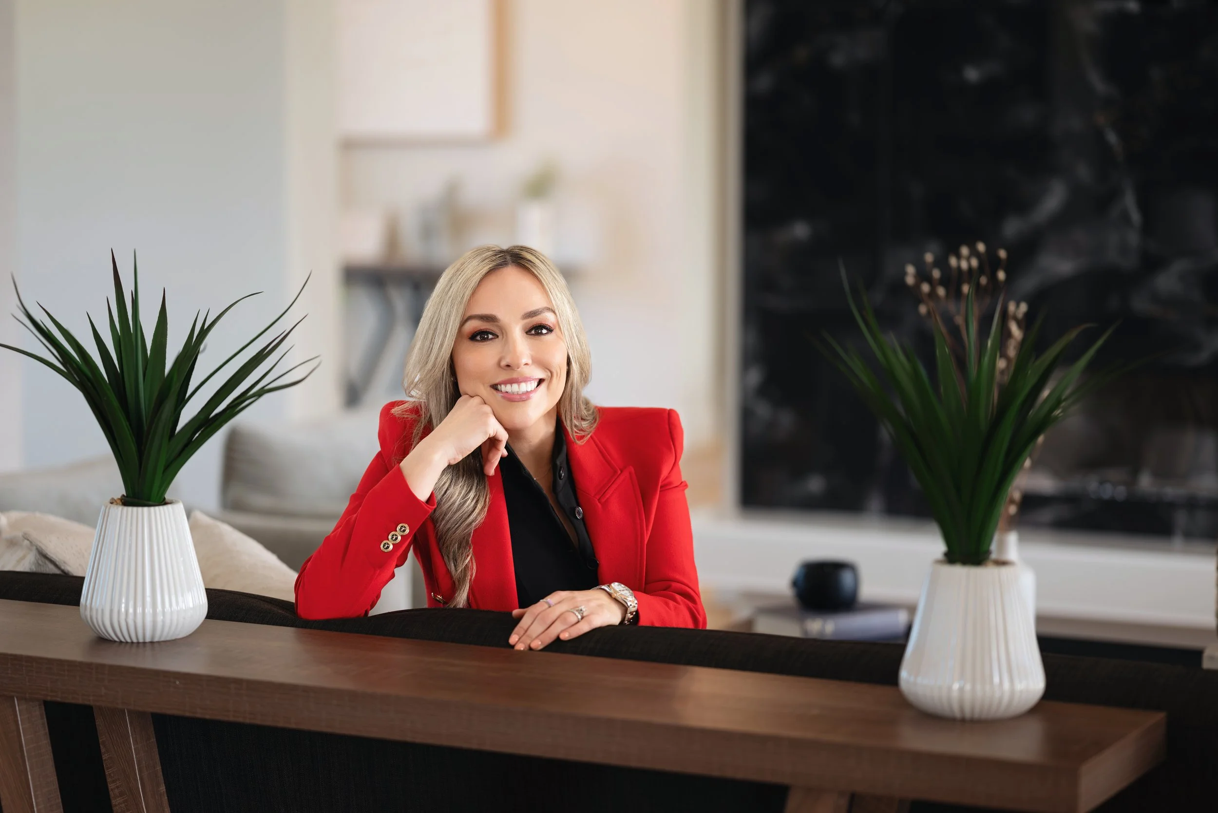 Realtor's branding portrait at San Antonio photography studio, Leah Godfredson Photography.