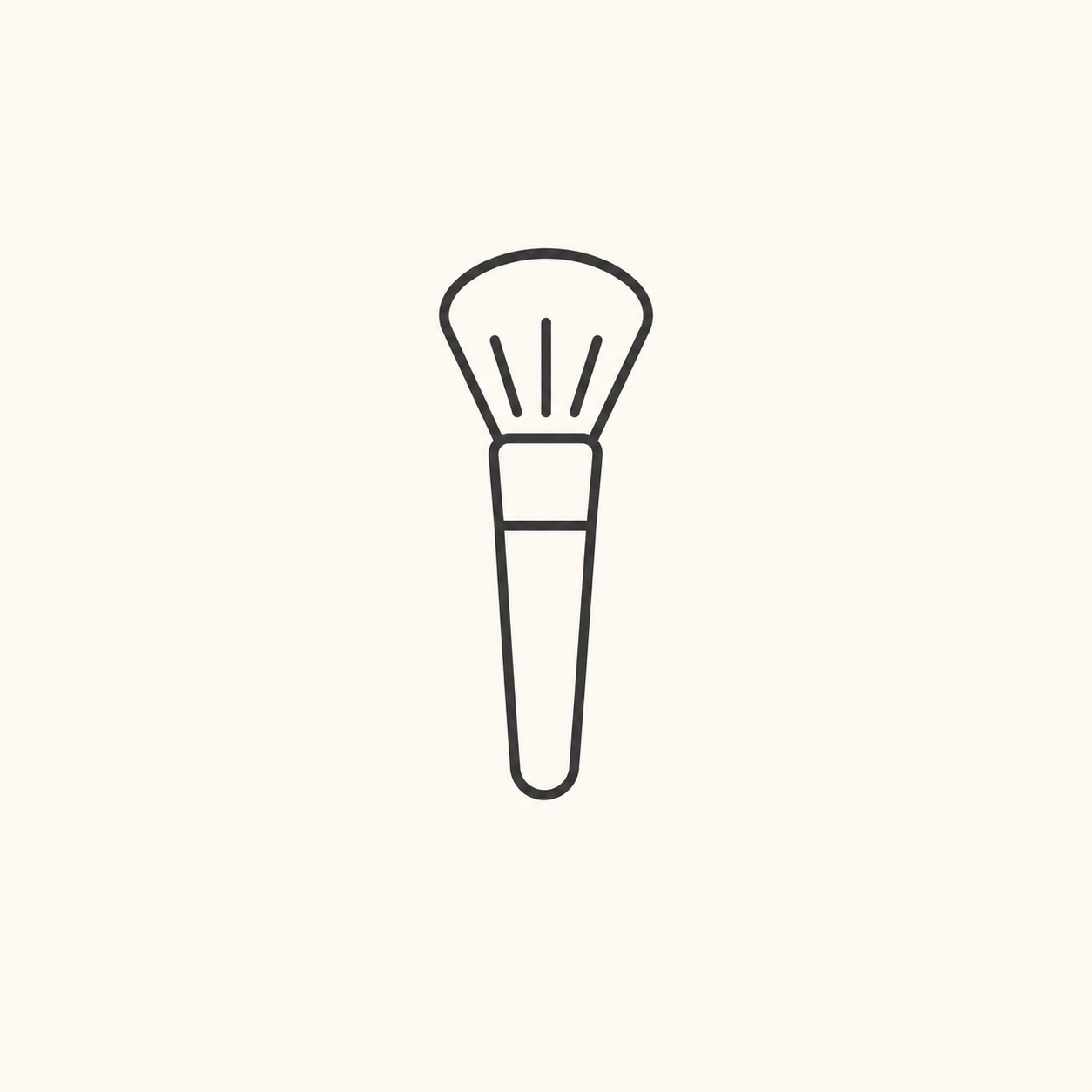 line icon of a makeup brush