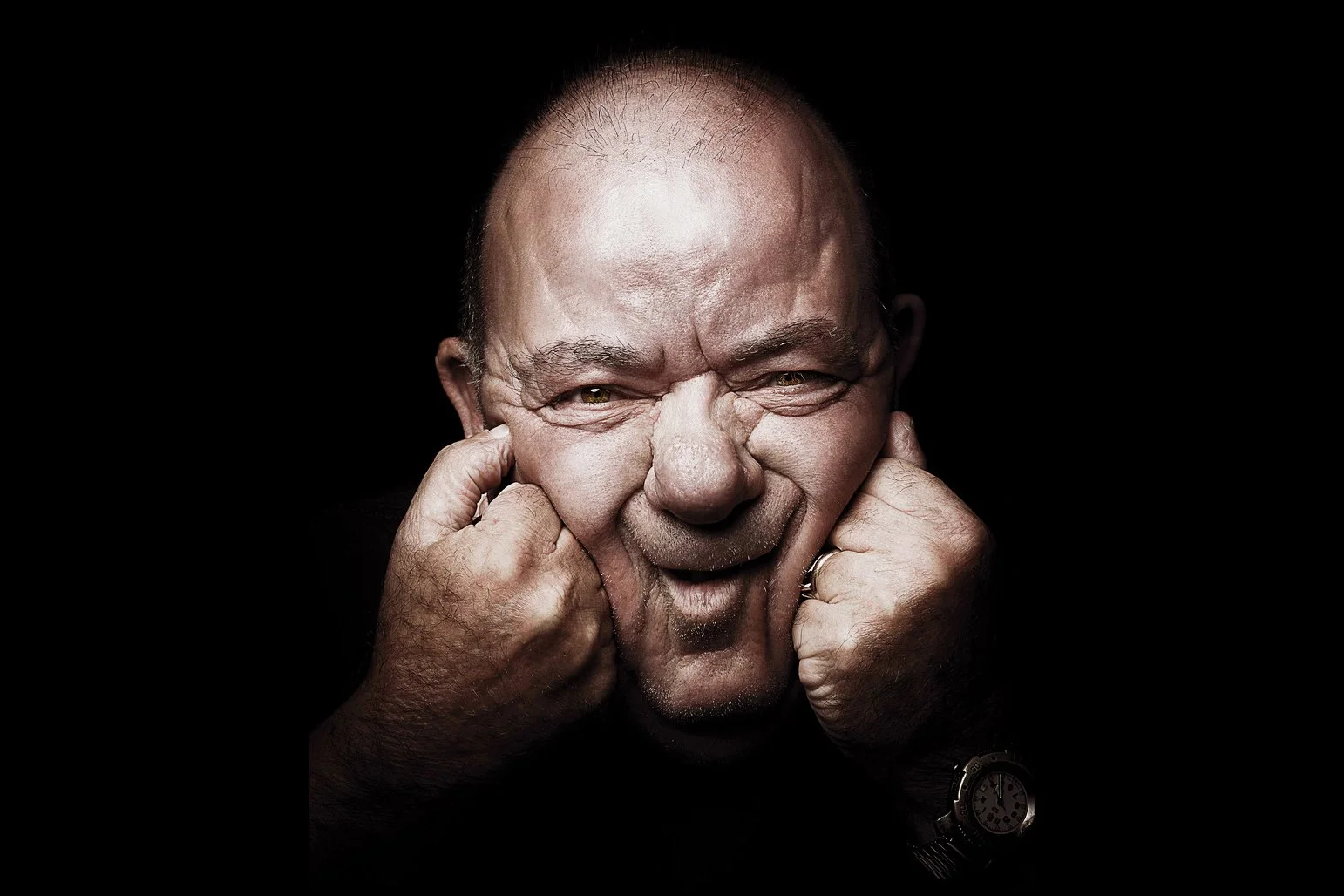 Dark, Edgy portrait capturing a man's true personality