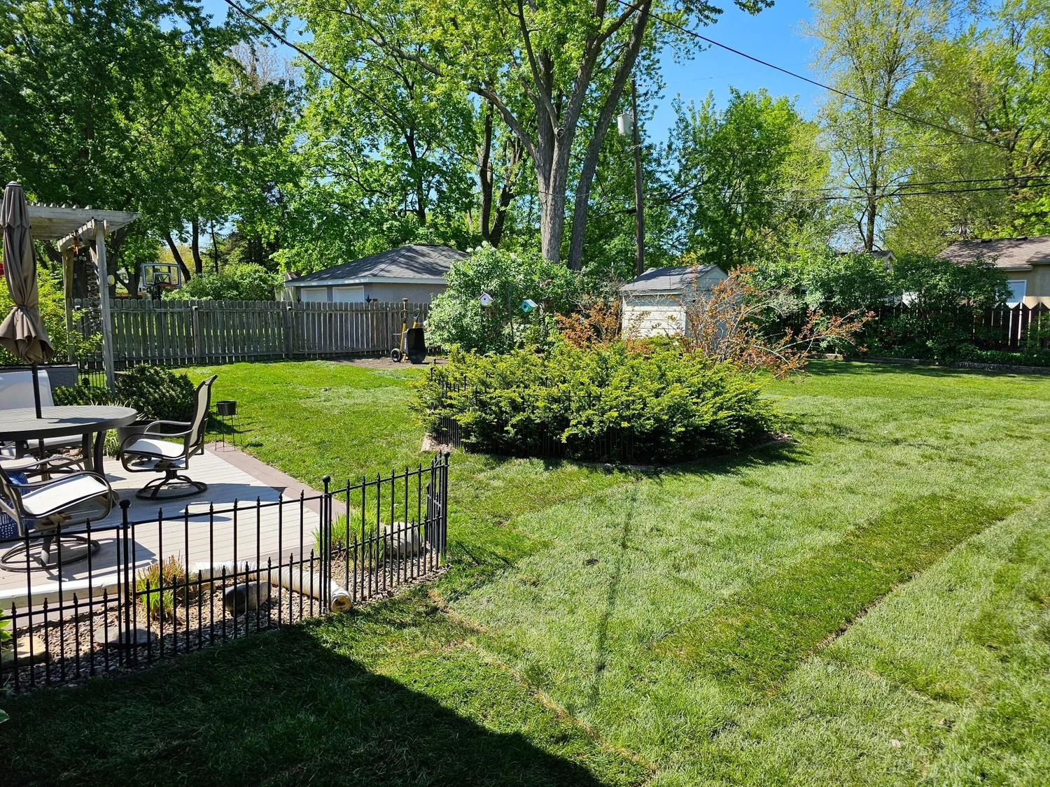 Completed sod installation backyard — Arden Hills MN — Heritage Outdoors