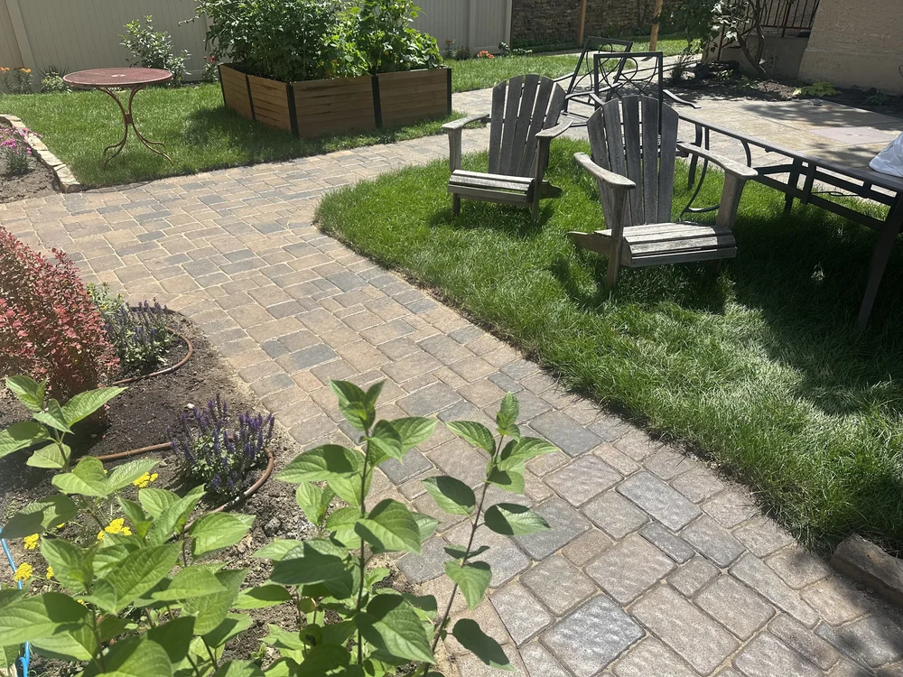 Willow Creek Cobblestone patio, walkway and parking pad — Como Park Saint Paul MN — Heritage Outdoors 2025