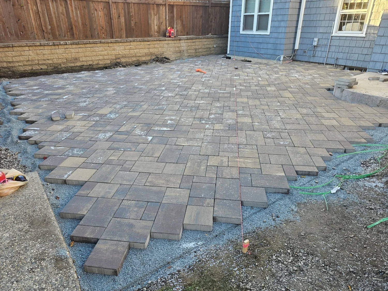 RCP Reno Beachwood pavers being installed at 45 degrees — Saint Paul MN — Heritage Outdoors 2025