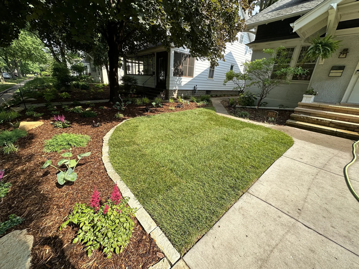 Completed front yard landscape transformation — Saint Paul MN — Heritage Outdoors 2023