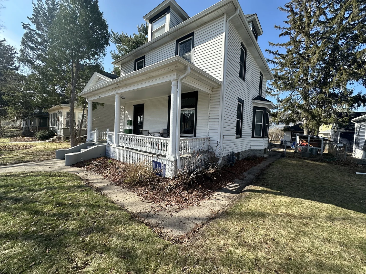 Front walkway before replacement — sunken concrete — Hamline-Midway Saint Paul MN — Heritage Outdoors 2025