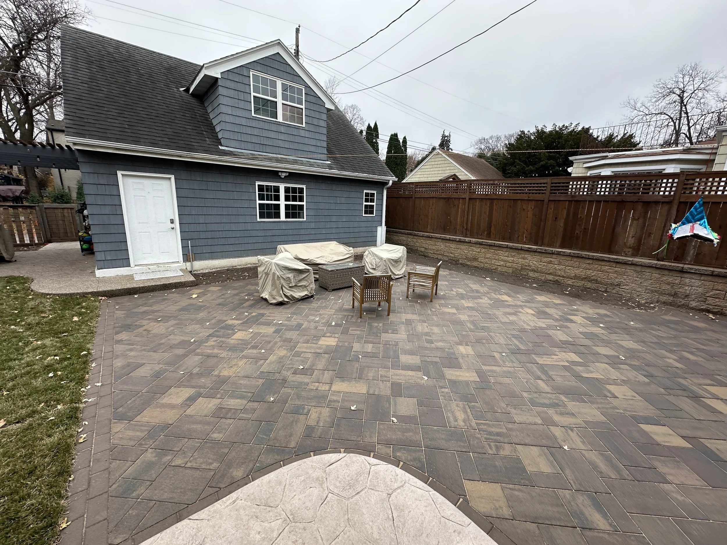 Completed RCP Reno Beachwood paver patio — Mac-Groveland, Saint Paul MN — Heritage Outdoors 2025