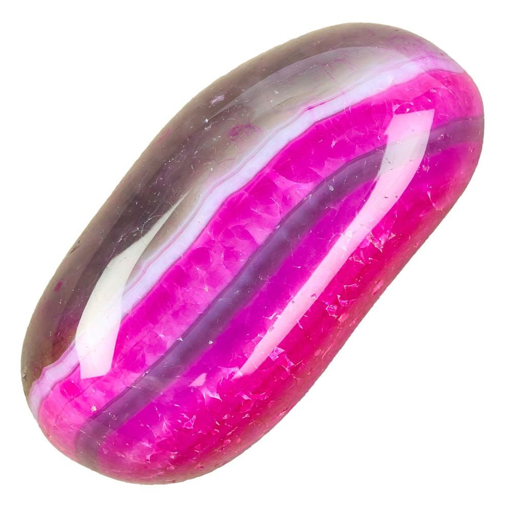 Pink Banded Agate (The Stone of Nurturing & Support) Large Tumblestone- Brazil