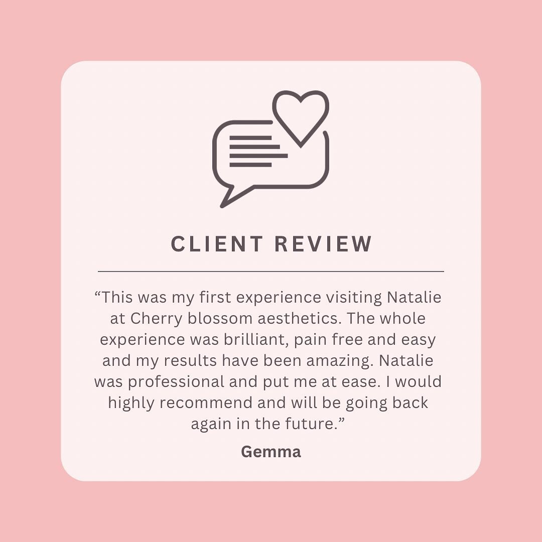 Reviews like this 🙌.

Your feedback and reviews are always appreciated. 🫶🌸
.
.
.
.
#cherryblossomeaesthetics #aesthetics #aesthetician #aestheticiancumbria #aestheticscumbria #microneedling #aestheticslakedistrict #lipenhancement #b12 #vitamininje
