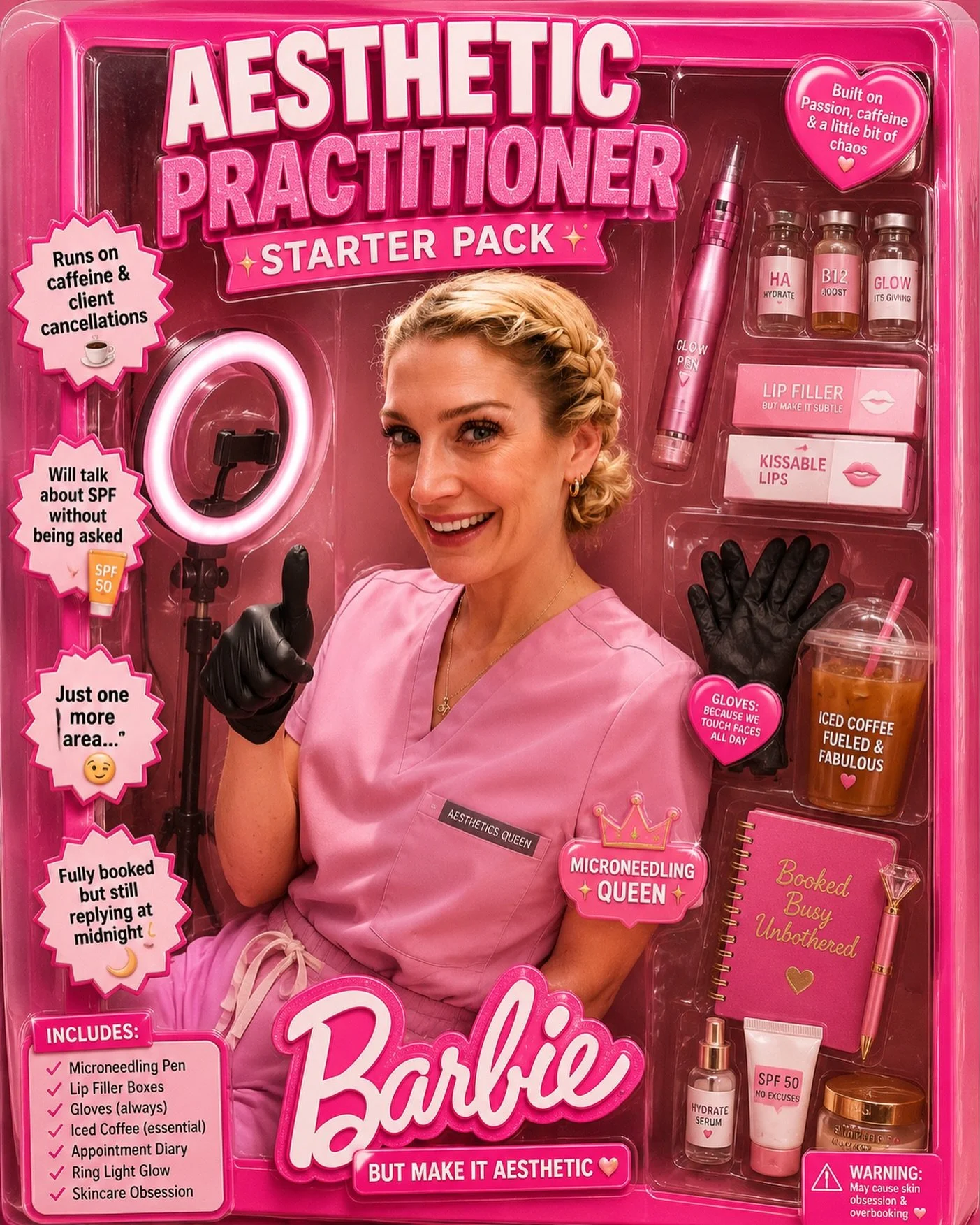 ☝️ Because&hellip;the aesthetics practitioner starter pack doesn&rsquo;t come with a manual&mdash;just some self belief, lots of learning &amp; progress , SPF and a little sprinkle of chaos. ✍️ 

Checklist ✅ 

☕ To keep myself &amp; the clinic runnin