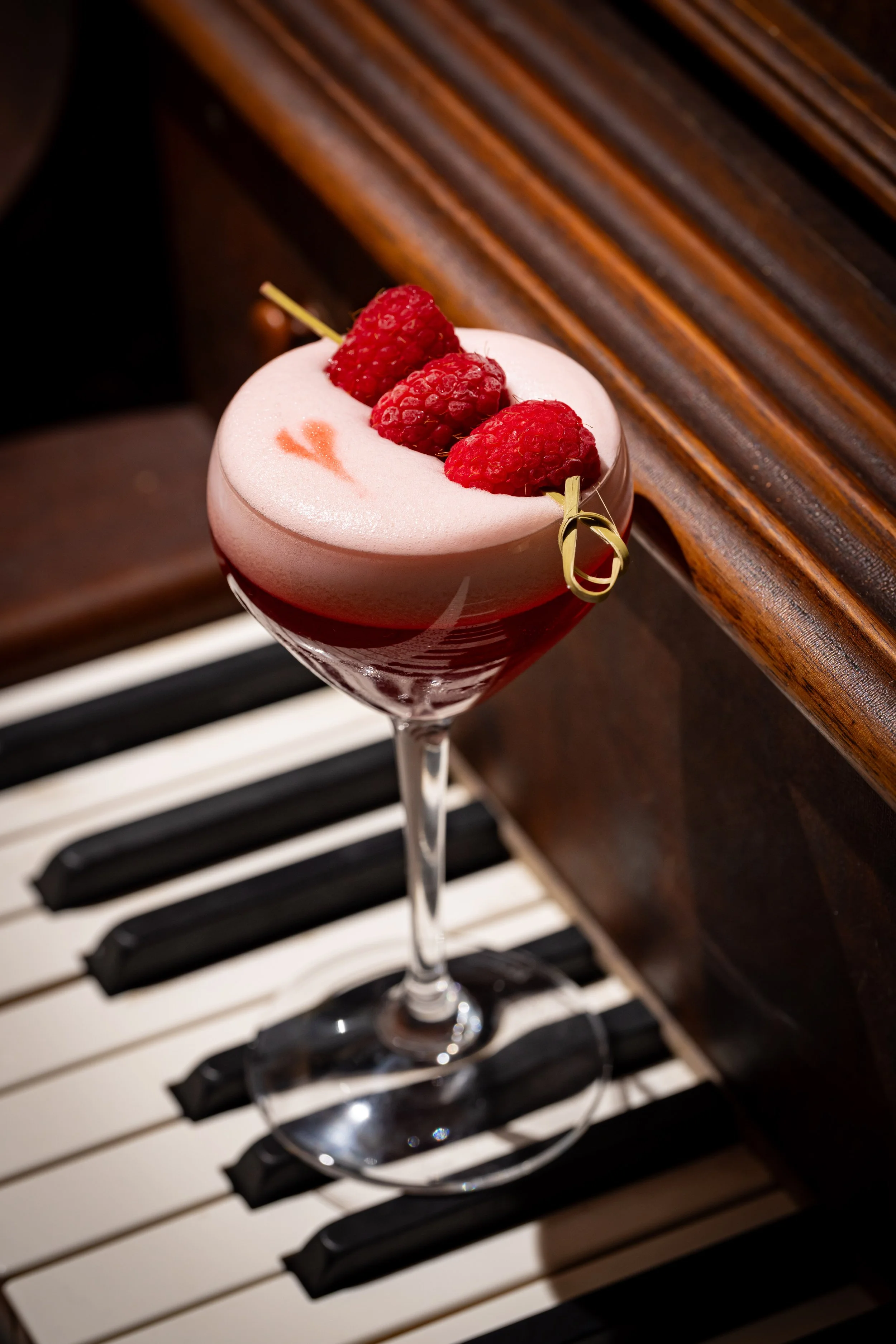 A cocktail on The Starlight piano