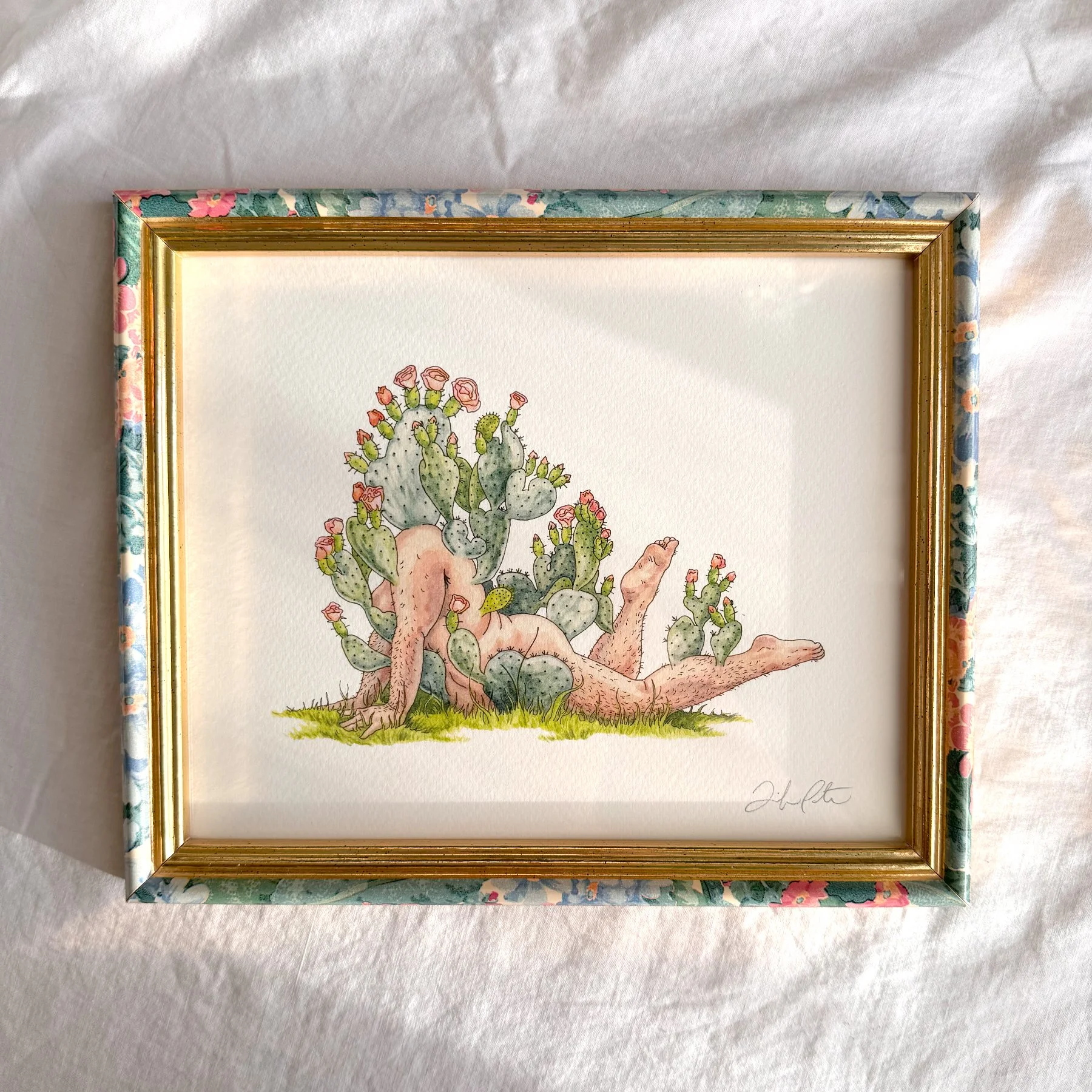 Prickly Pear Cactus 8x10in