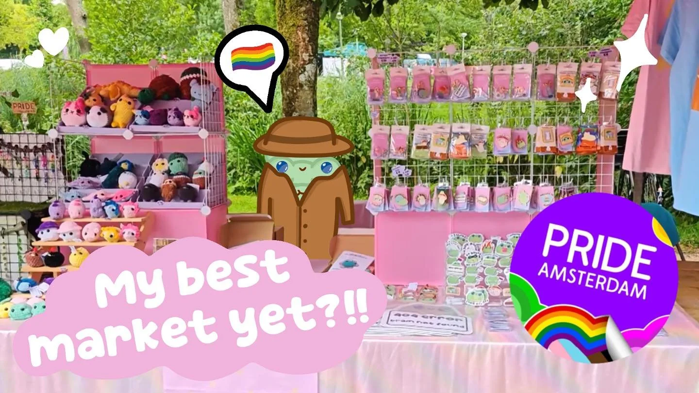 New studio vlog🌈✨
I&rsquo;ve got lots of new products to show and went to my best market yet (also don&rsquo;t forget to look out for a sneak peek of the socks I&rsquo;m making)
.
.
.
#dutchartist #queerartist #conventionartist #studiovlog #pride #p