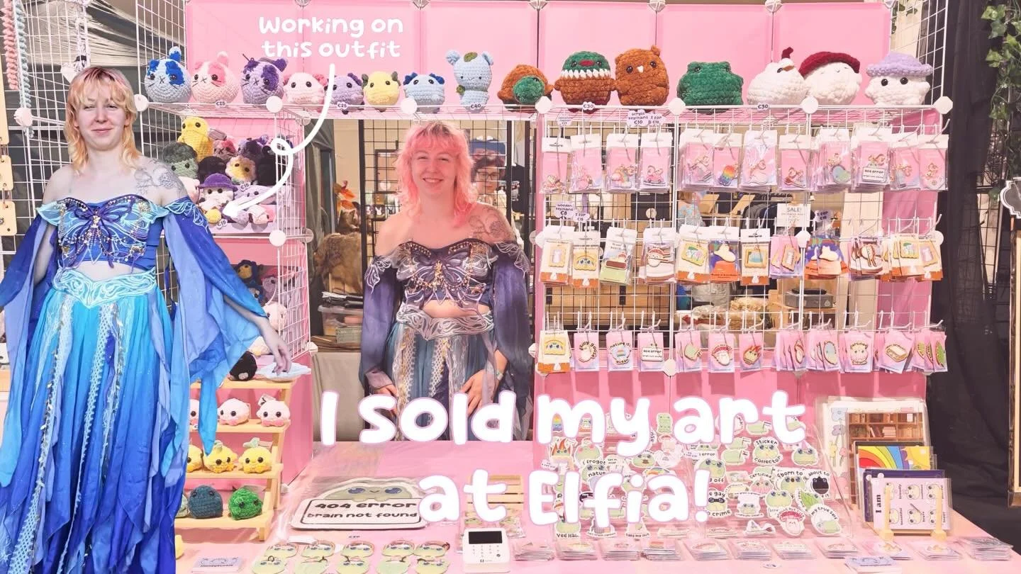 New vlog is live🩷
I&rsquo;ve had this one ready for a long time now and just needed to edit the thumbnail haha. I hope you enjoy it!
.
.
.
#studiovlog #cuteart #queerartist #conventionartist #crochet