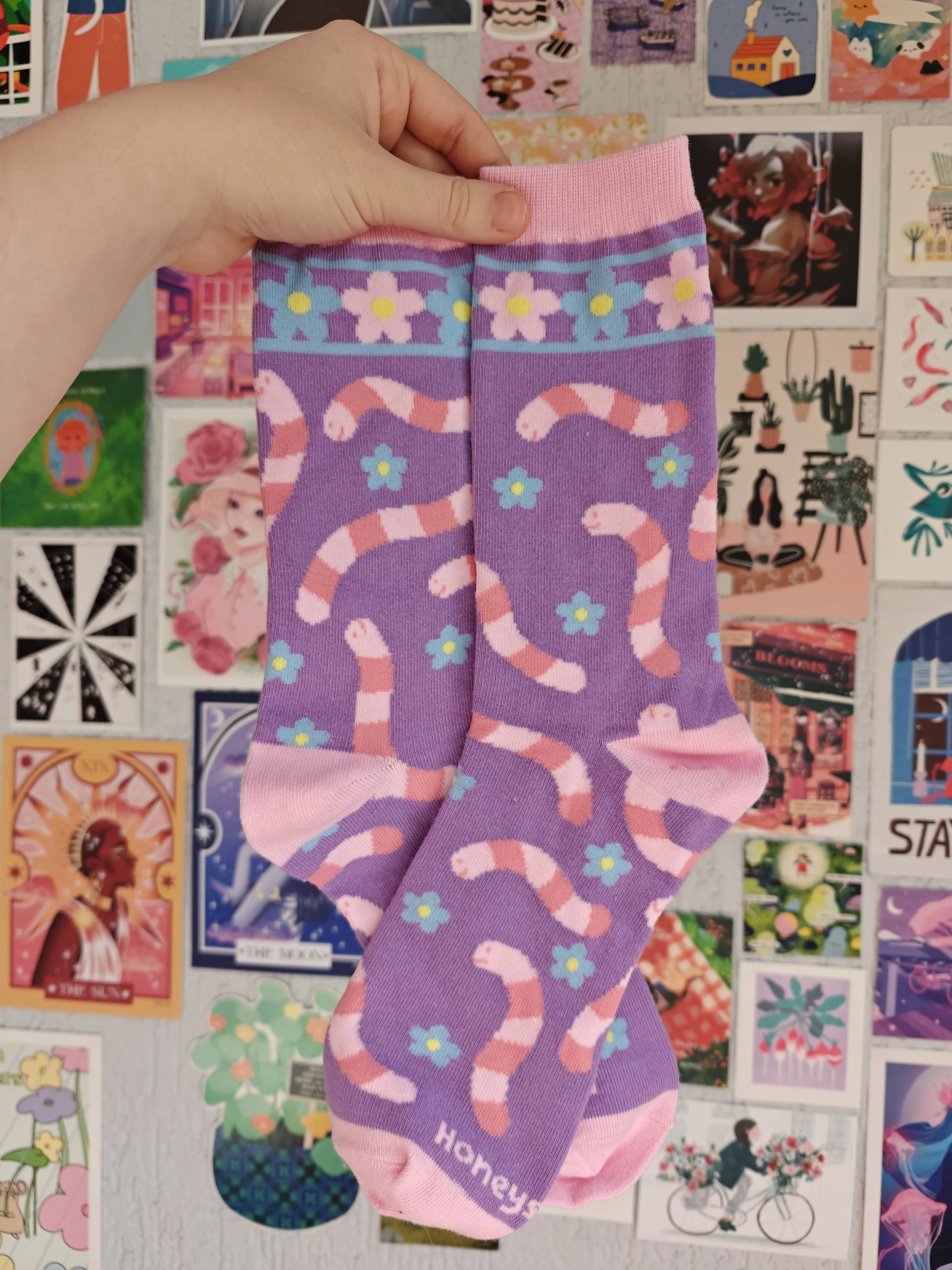 Cute worm pastel flower socks.jpg