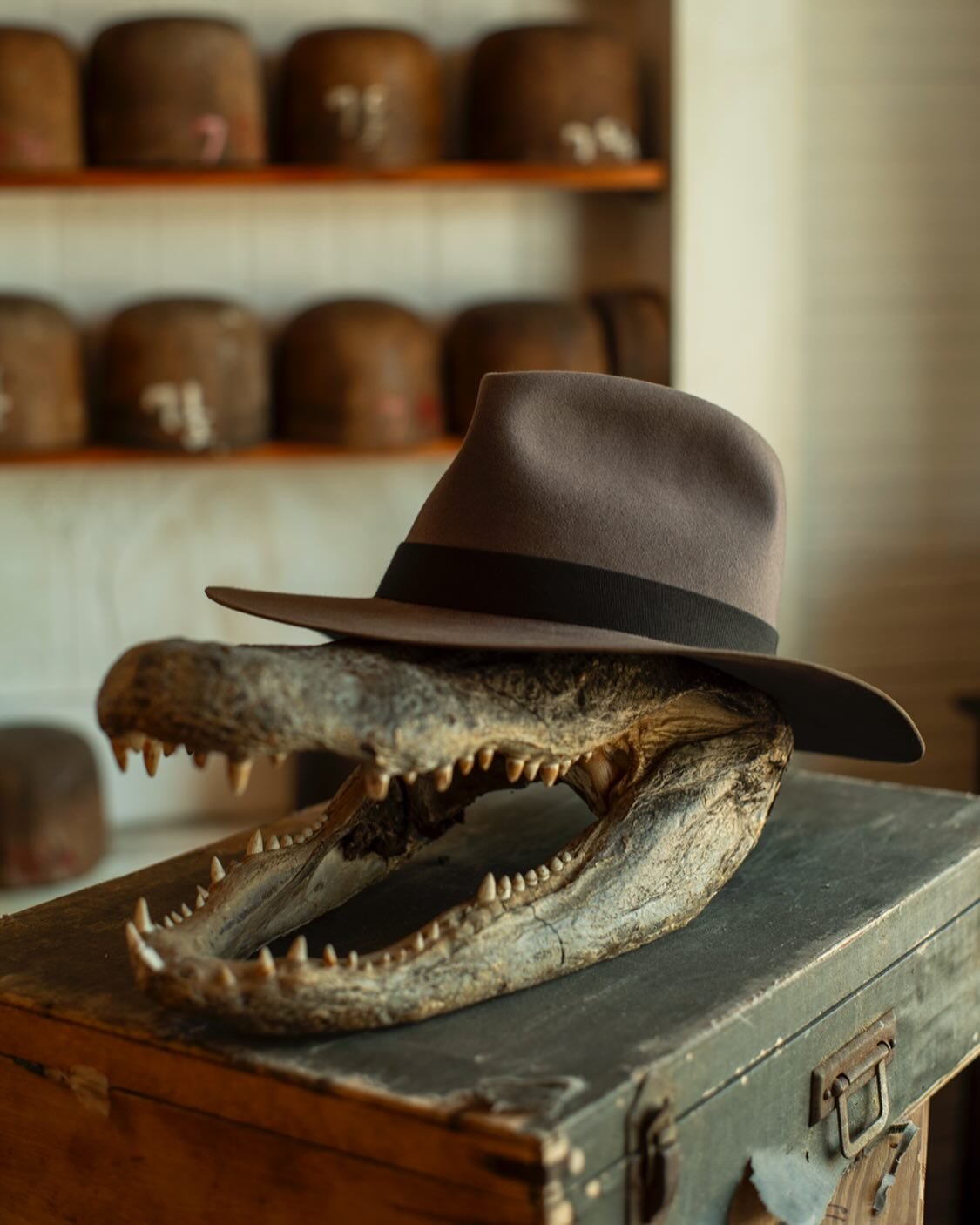 - Made for Chris. Featherweight 100X beaver fedora. Ideal for the summer mix of passing rains &amp; sunny skies. 

#TilDeathHatCo #Millinery #Ybor