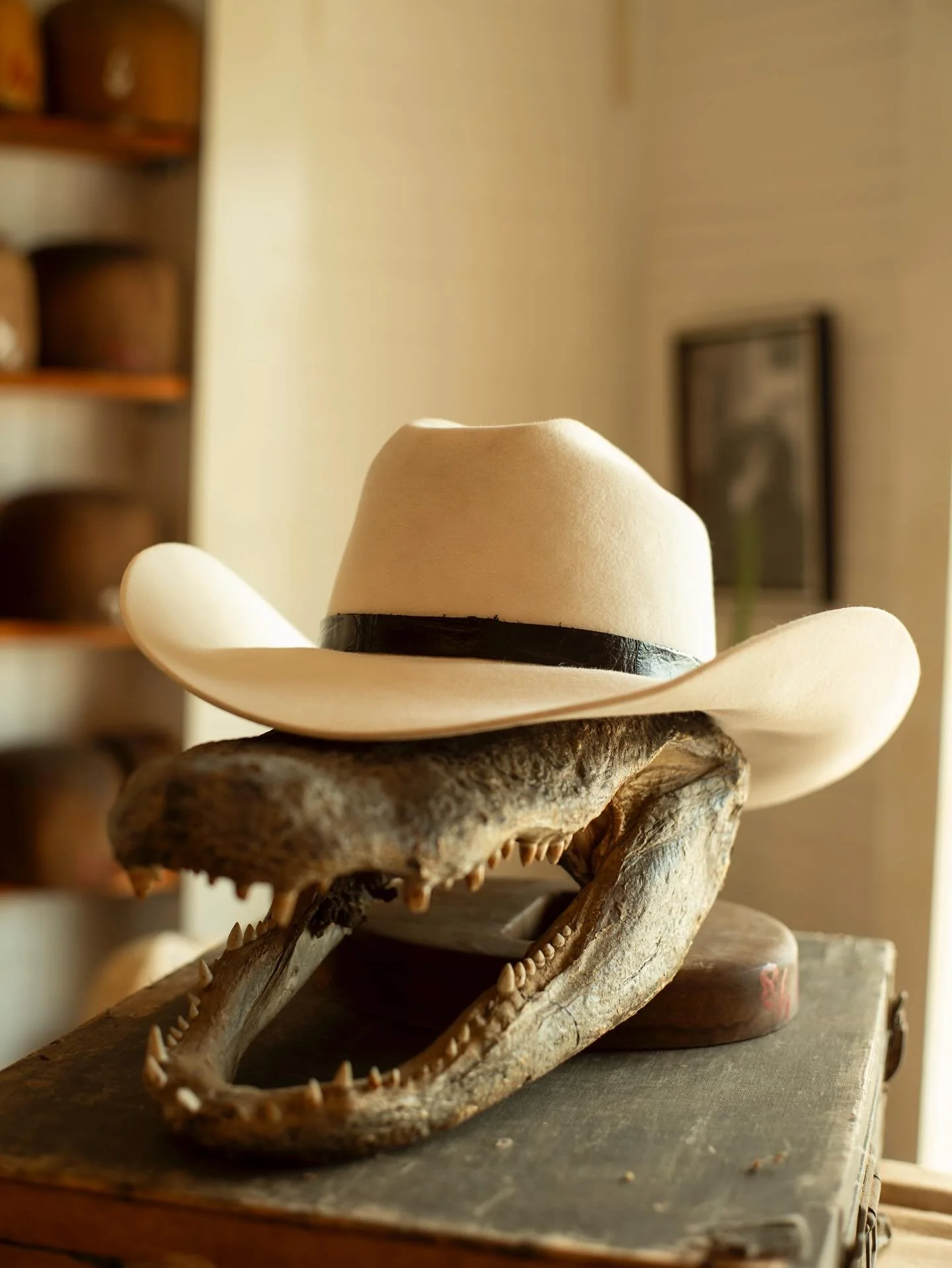 - For Brad Paisley, who refuses to acknowledge any hat color other than white. Western weight nutria with black alligator leather band. Signature sweatband. @bradpaisley

#TilDeathHatCo #Millinery #Ybor