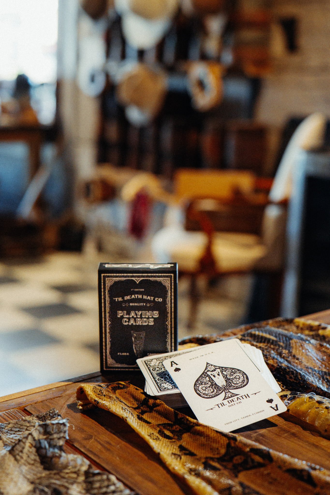 Playing cards Florida Flora & Fauna by Til Death Hat Co. Best Ybor Shop, Best Florida Hat Shop, Better Than a Hat Bar. Boho, Tecovas, Coastal.