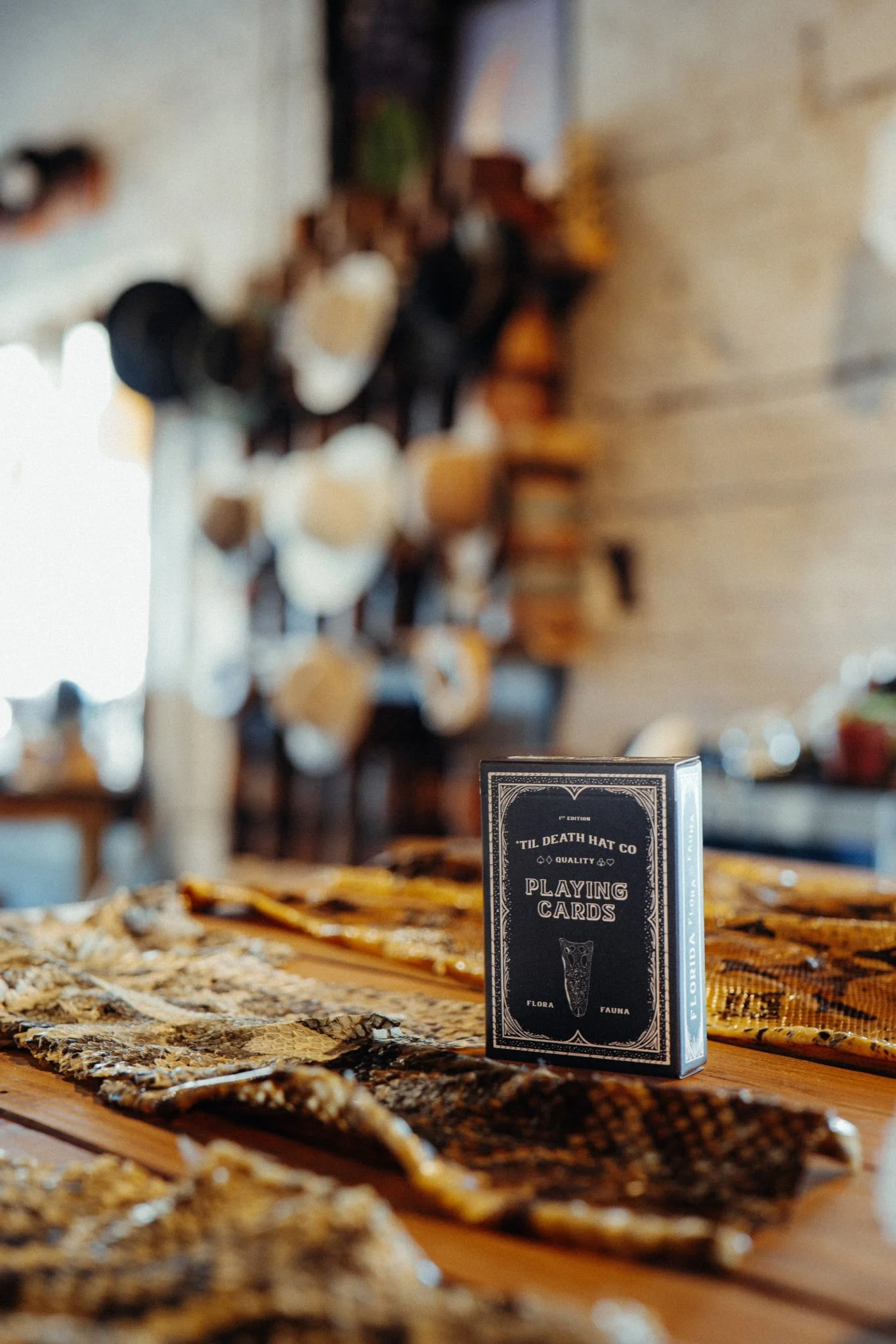 Playing cards Florida Flora & Fauna by Til Death Hat Co. Best Ybor Shop, Best Florida Hat Shop, Better Than a Hat Bar. Boho, Tecovas, Coastal.
