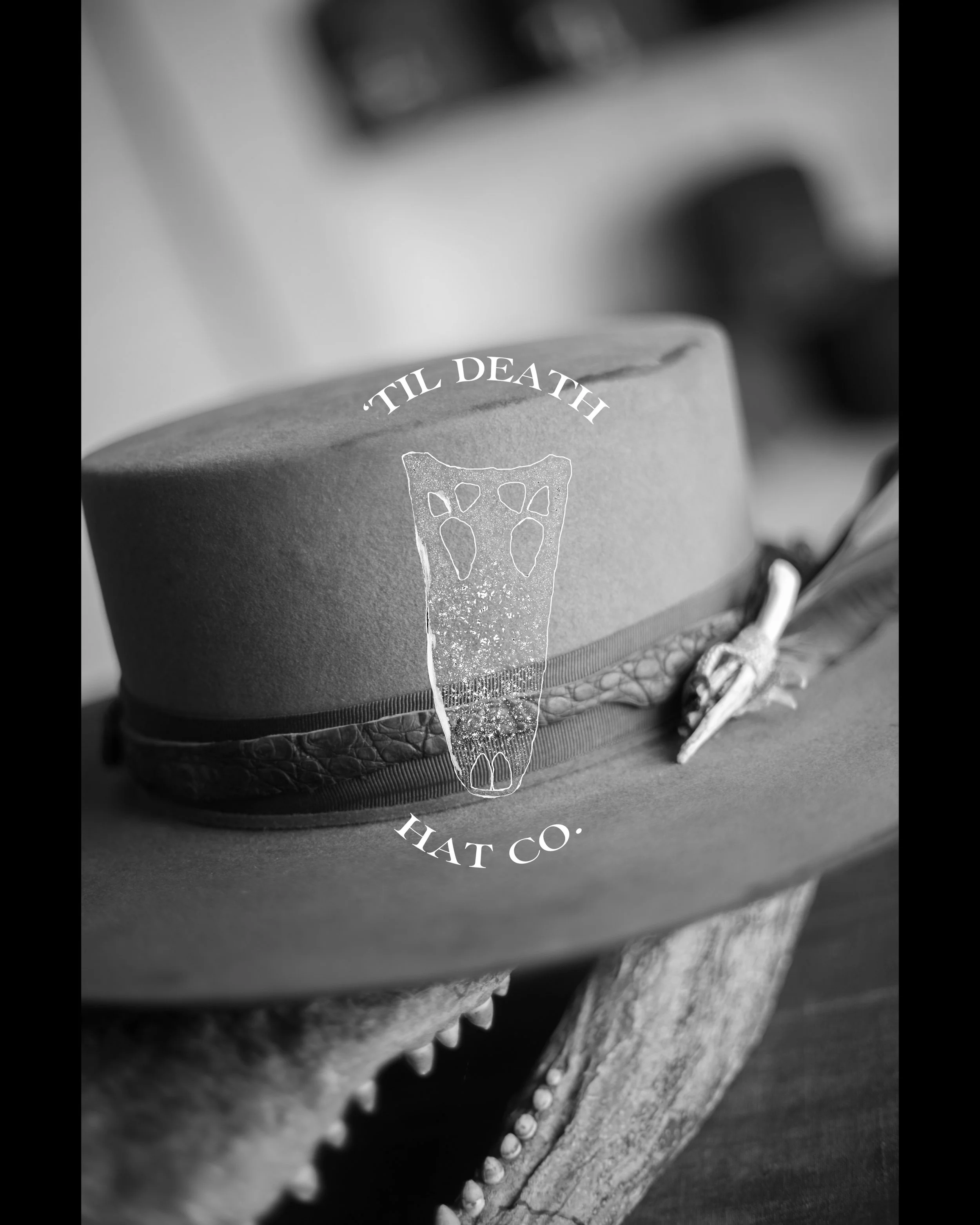 Custom hat in Florida by Til Death Hat Co, cowboy hat maker in Ybor City, Tampa. Best Ybor Shop, Best Florida Hat Shop, Better Than a Hat Bar. Boho, Tecovas, Coastal.