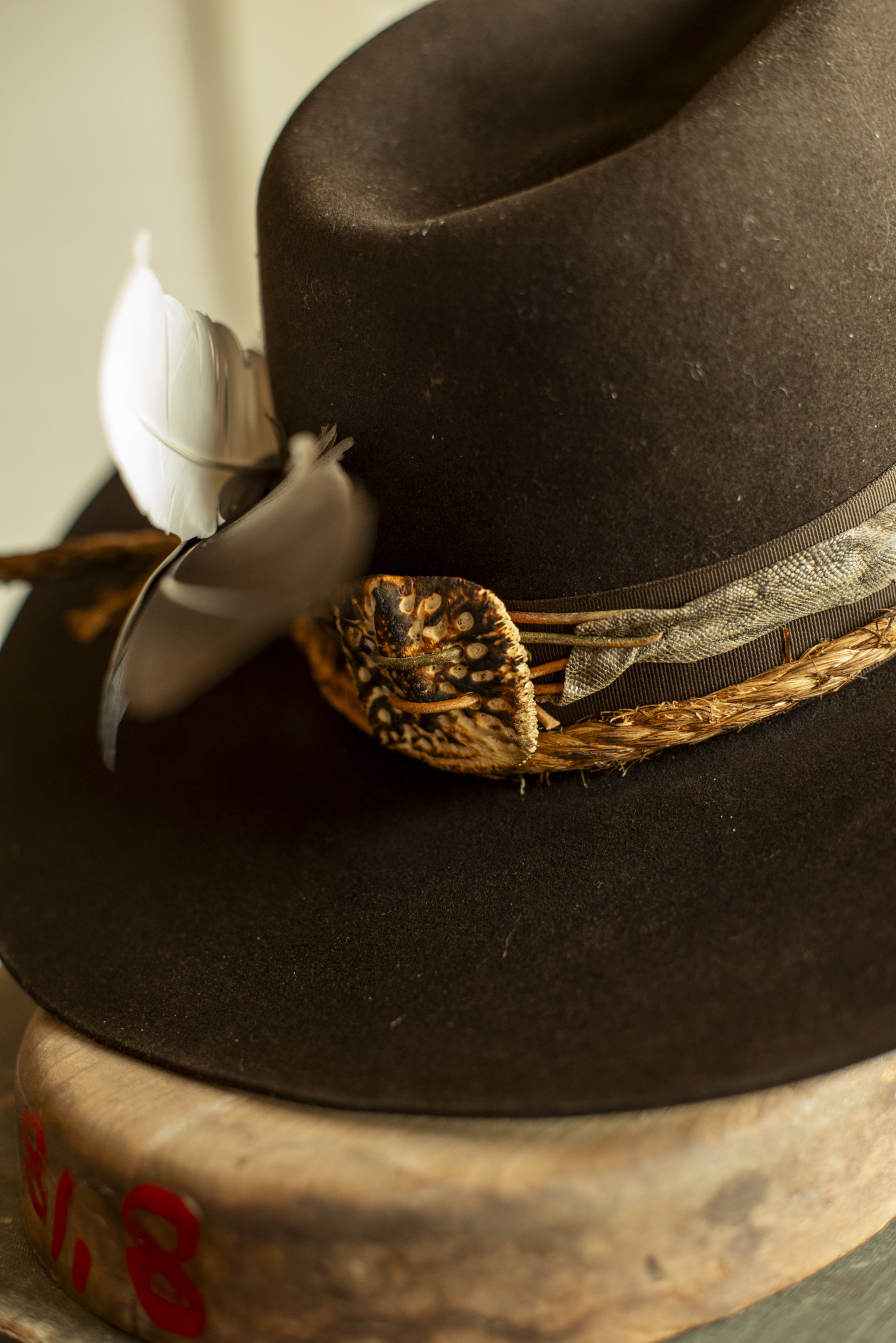 Custom cowboy hat Fedora West made for Meggie Castro in Florida by Til Death Hat Co in Ybor, Tampa. Best Ybor Shop, Best Florida Hat Shop, Better Than a Hat Bar. Boho, Tecovas, Coastal.
