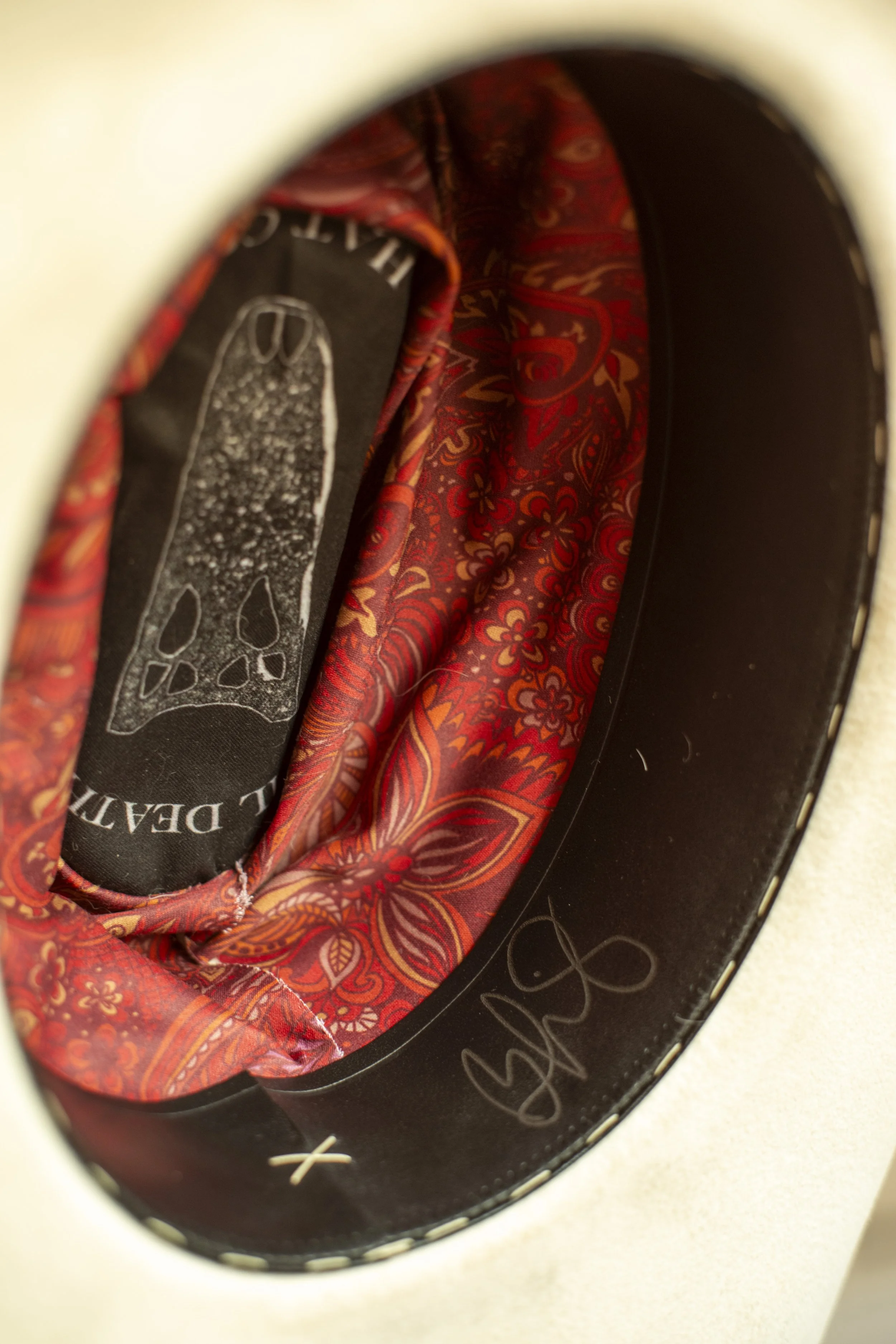 Custom cowboy hat made for Brad Paisley in Florida by Til Death Hat Co in Ybor, Tampa. Best Ybor Shop, Best Florida Hat Shop, Better Than a Hat Bar. Boho, Tecovas, Coastal.