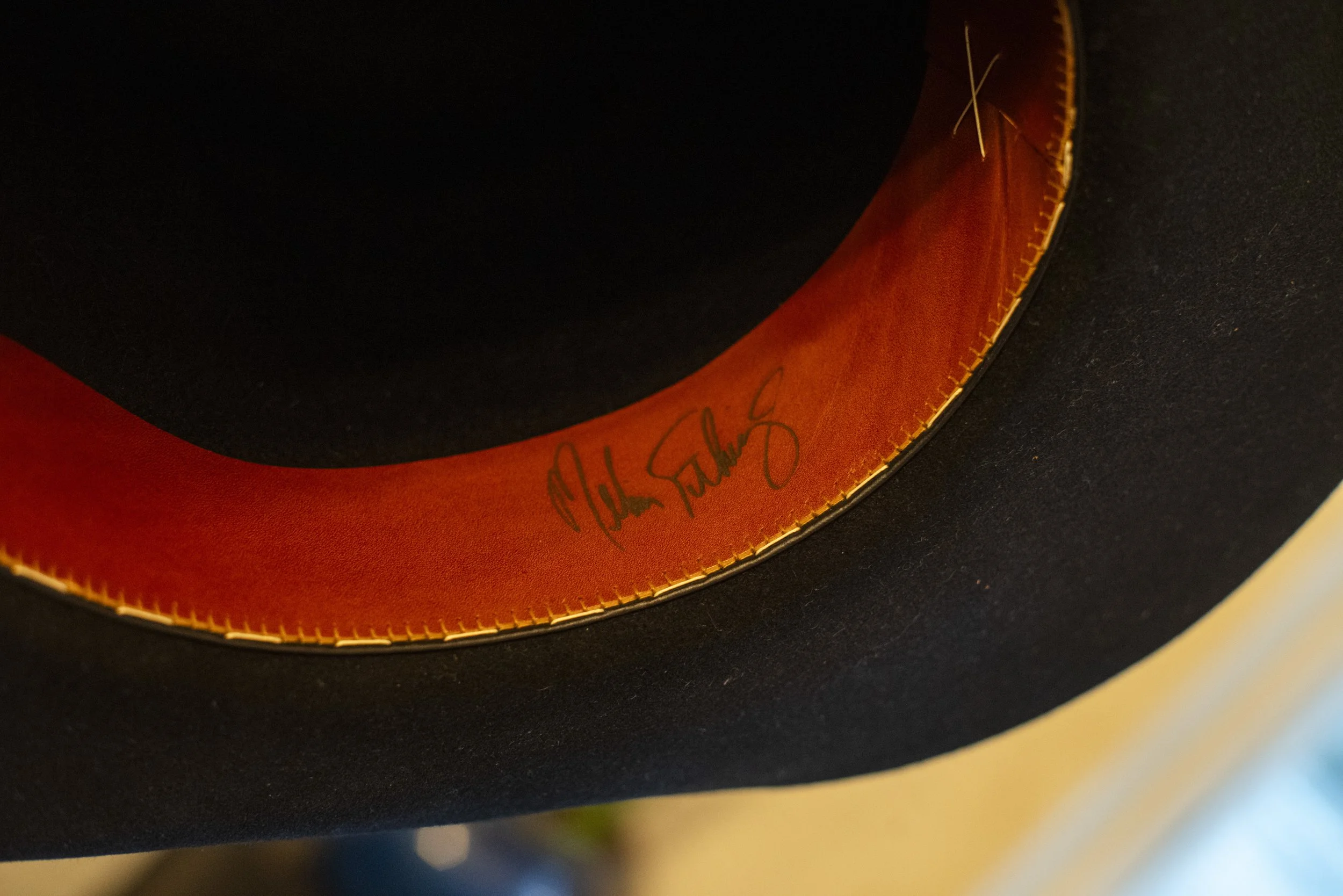 Custom cowboy hat made for Melissa Etheridge in Florida by Til Death Hat Co in Ybor, Tampa. Best Ybor Shop, Best Florida Hat Shop, Better Than a Hat Bar. Boho, Tecovas, Coastal.