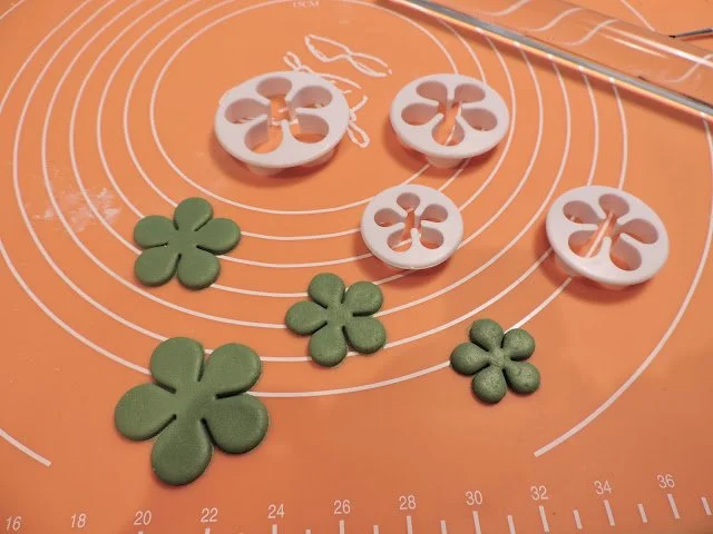 Flores para cupcakes de cactus
