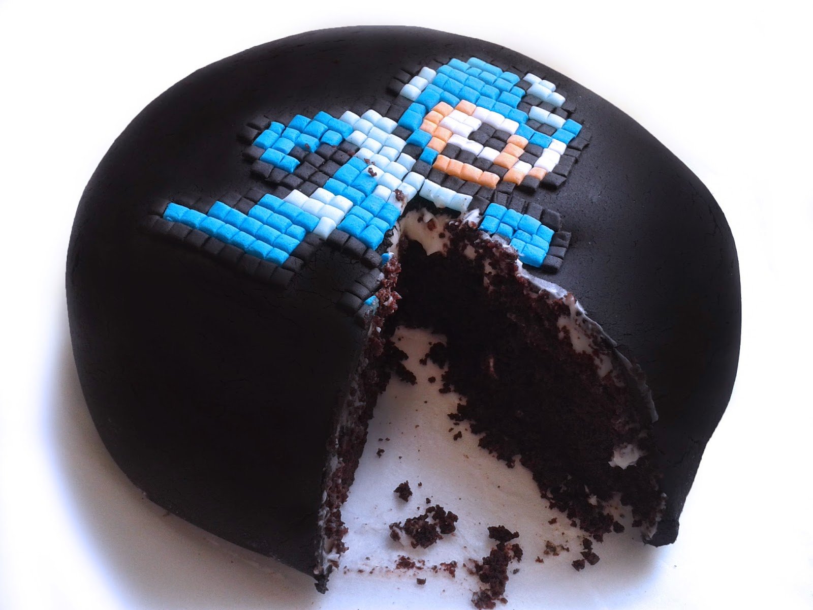 tarta fondant megaman nintendo