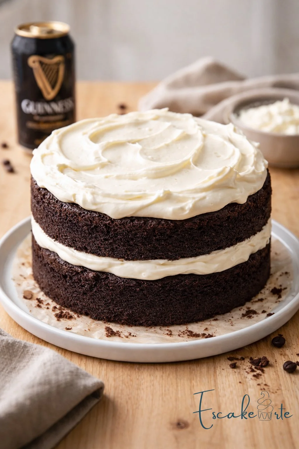 Paso a paso de la receta de Tarta Guinness super esponjosa, image size:1024x1536